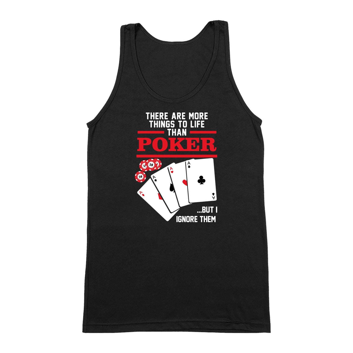 poker Fekete Férfi Trikó