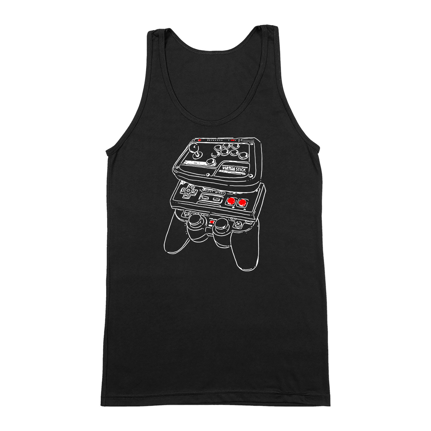 gamer joystick sega Fekete Férfi Trikó