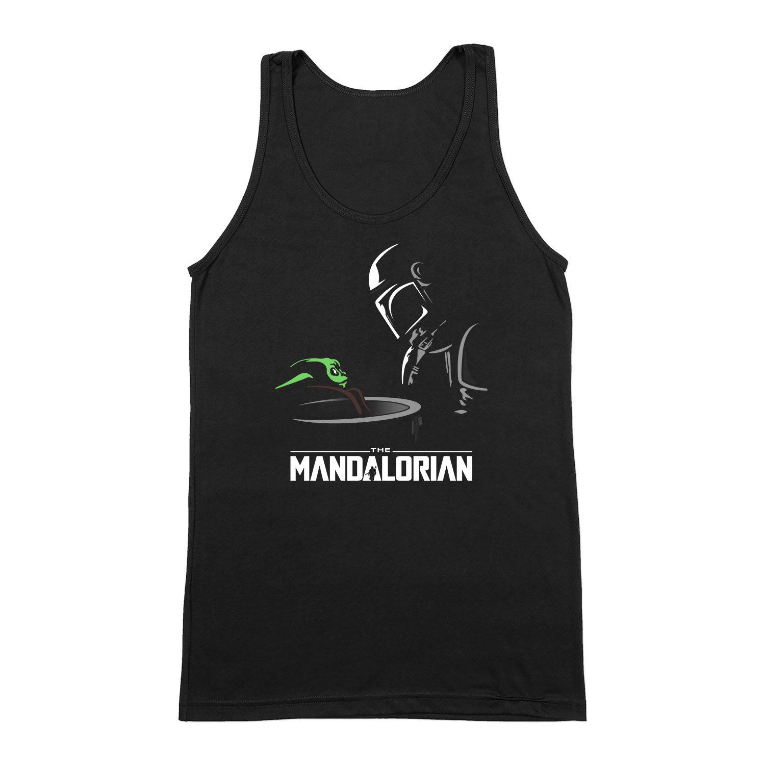 a mandalorian baba yoda baby yoda Fekete Férfi Trikó
