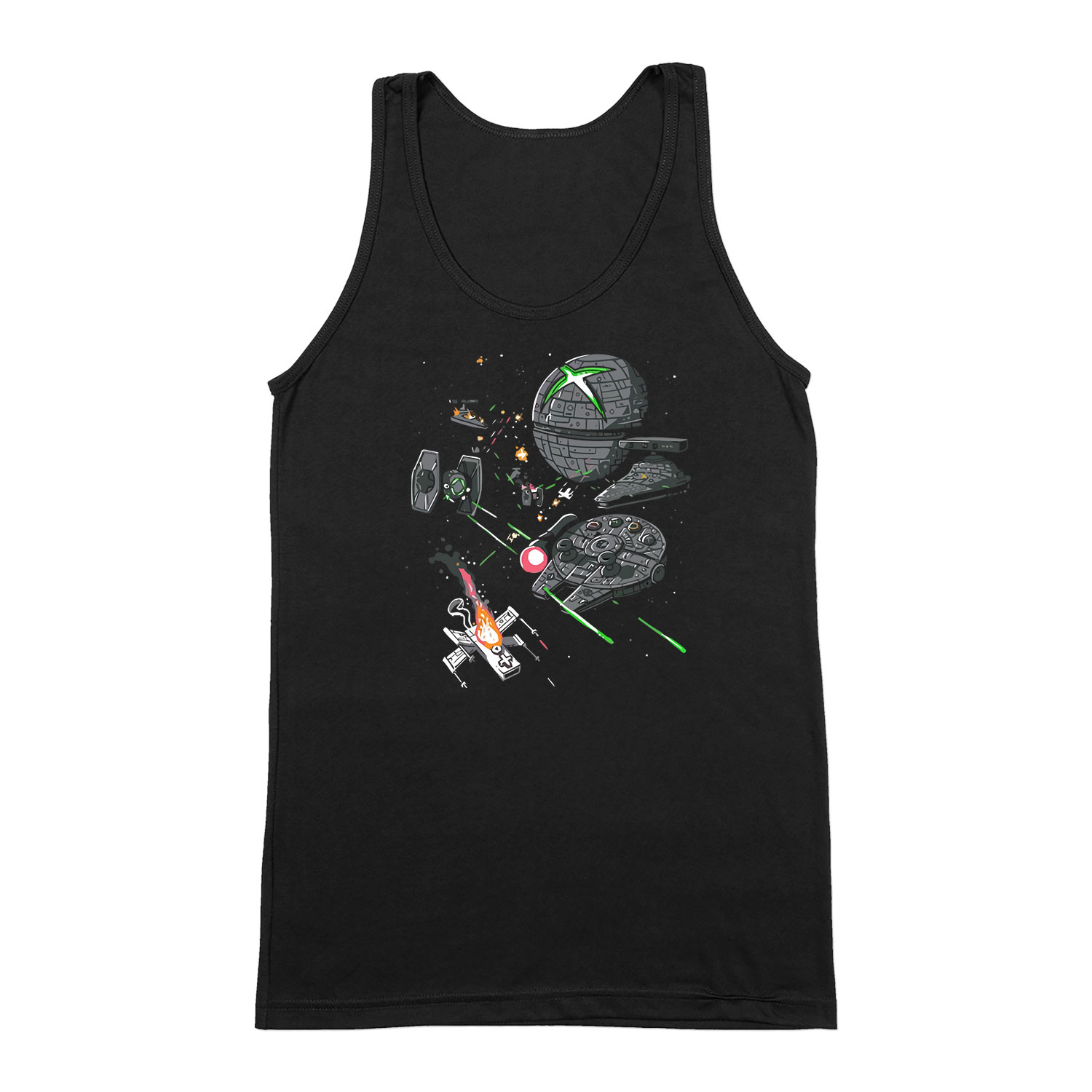 gamer konzolok console joystick star wars Fekete Férfi Trikó