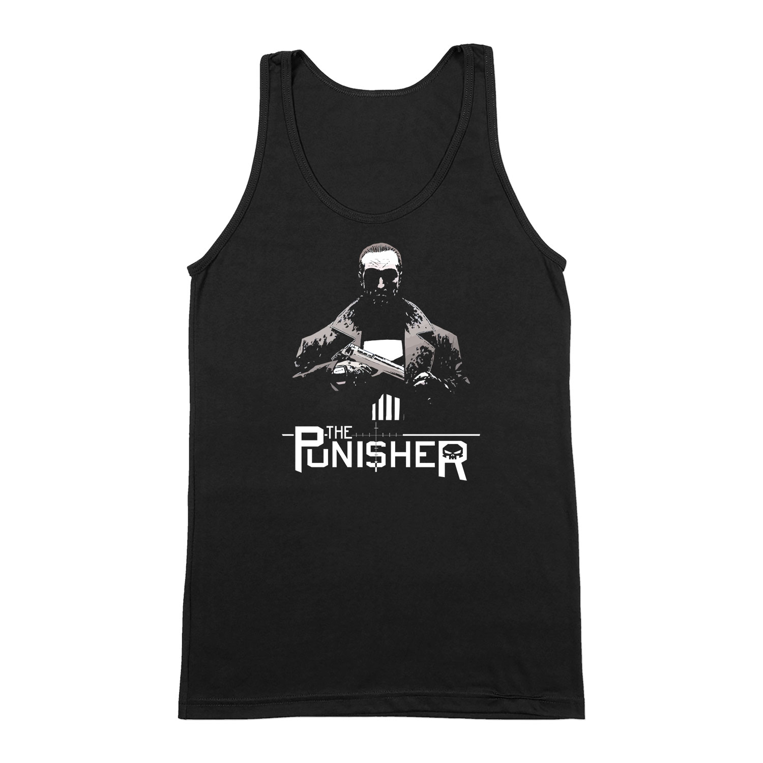 The Punisher A Megtorló Fekete Férfi Trikó