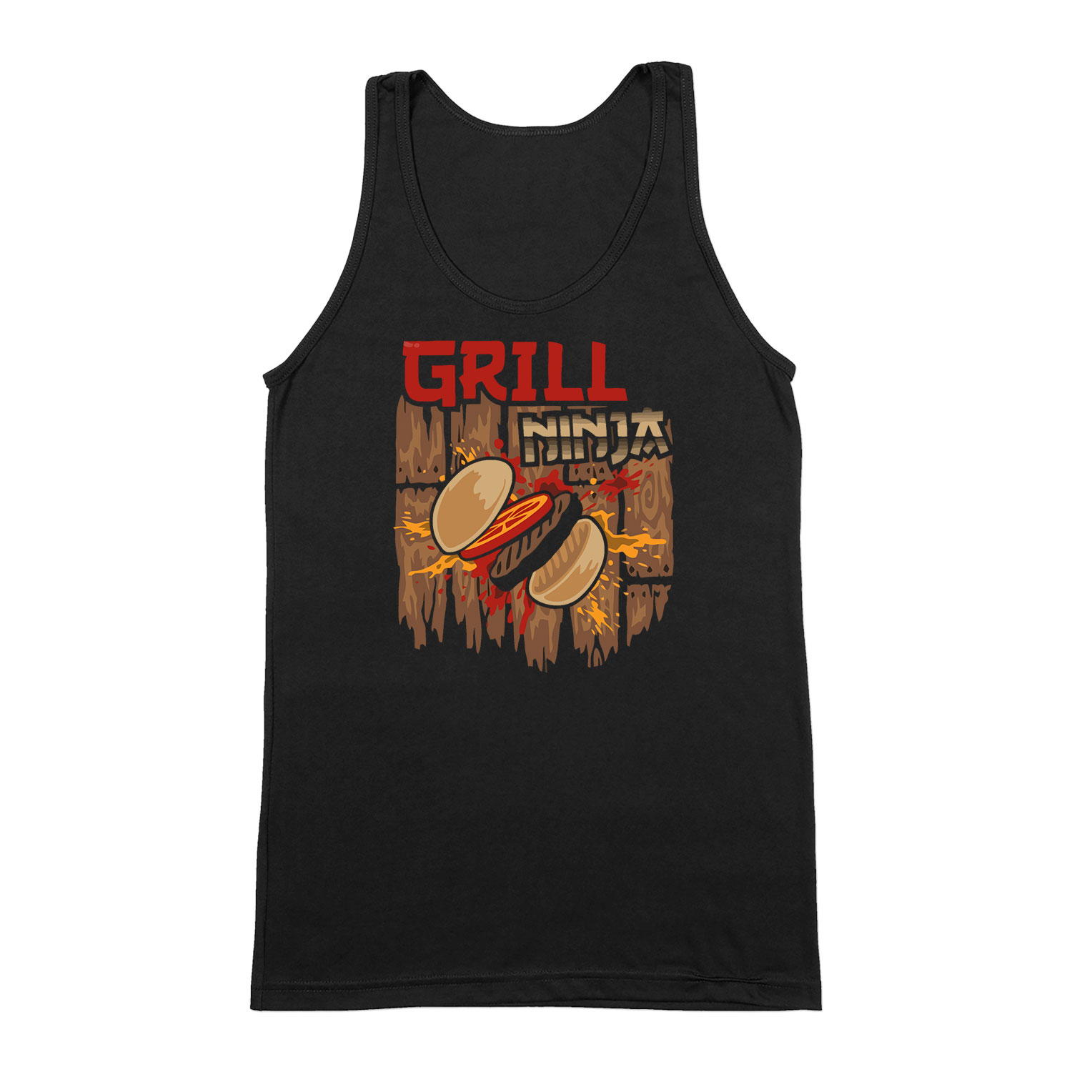 grill grillezés humor Fekete Férfi Trikó