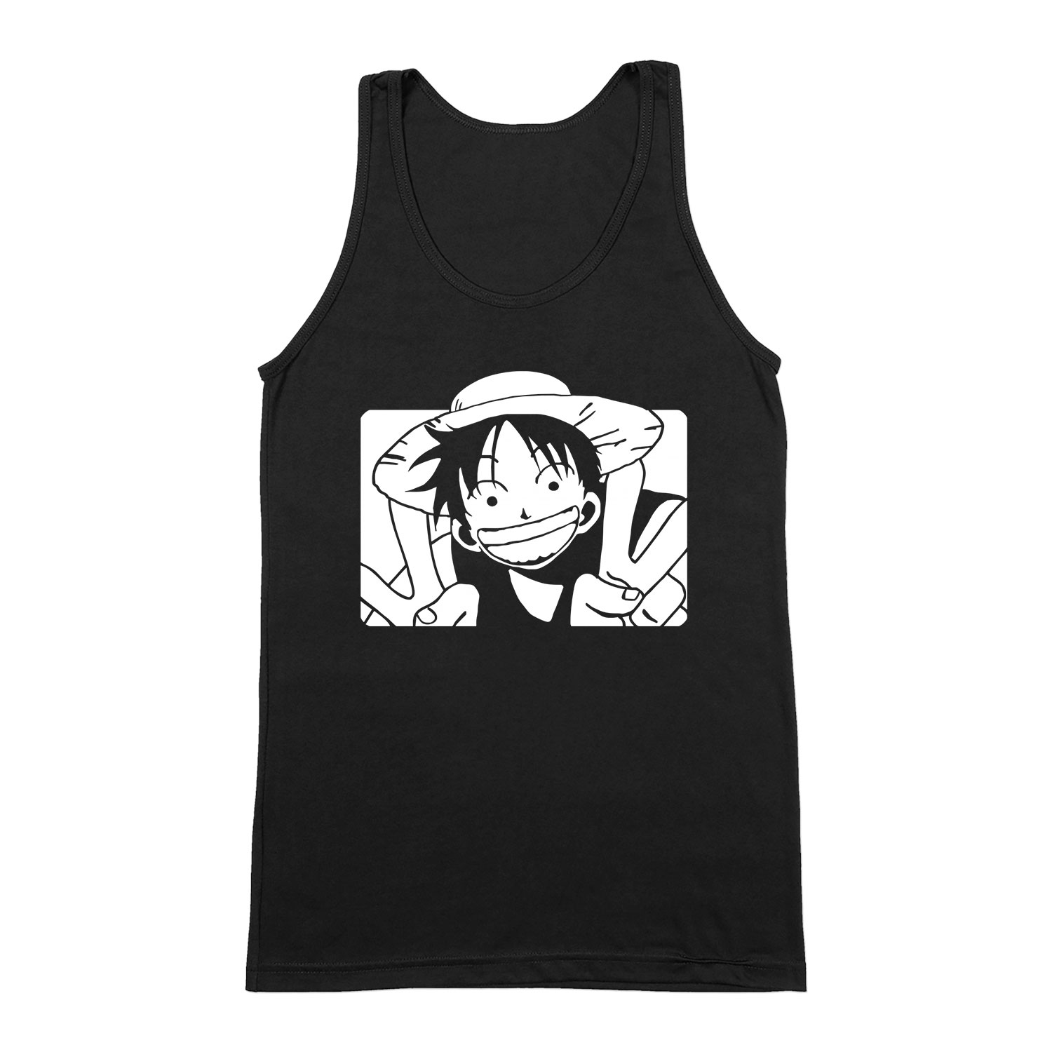 one piece monkey d Fekete Férfi Trikó