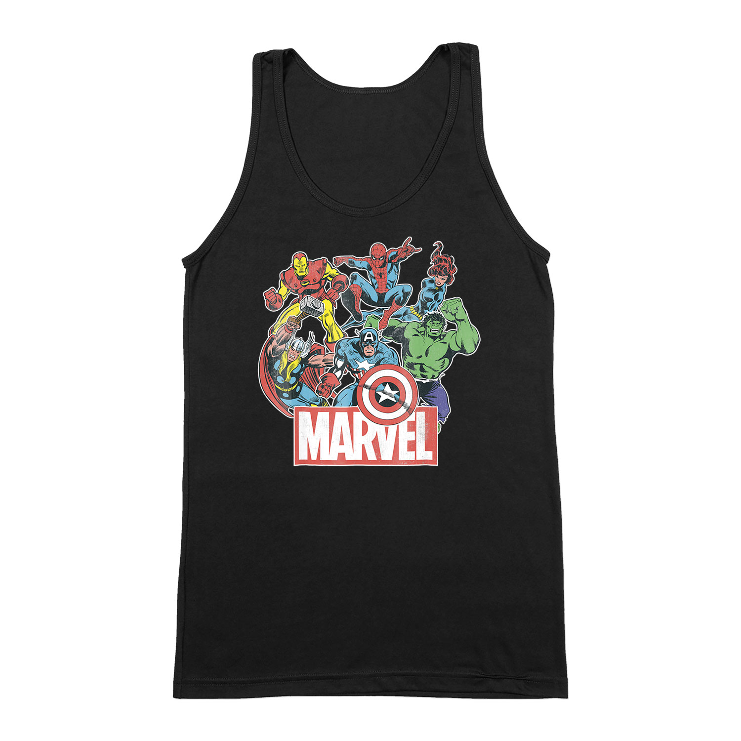 marvel avengers bosszúállók vasember thor pókember Fekete Férfi Trikó