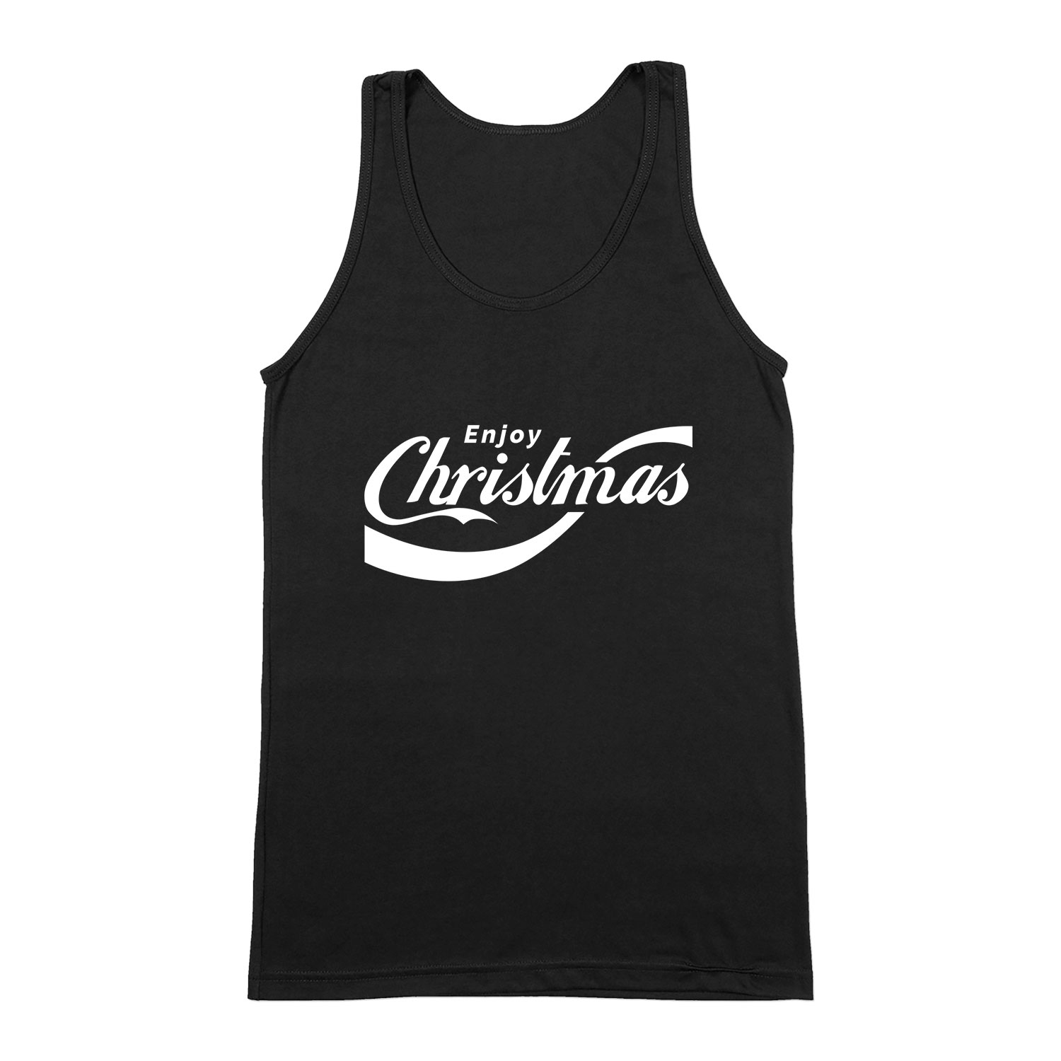 enjoy christmas karácsony Fekete Férfi Trikó