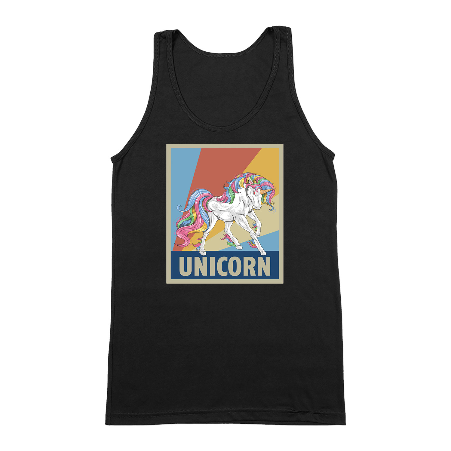 unikornis unicorn Fekete Férfi Trikó