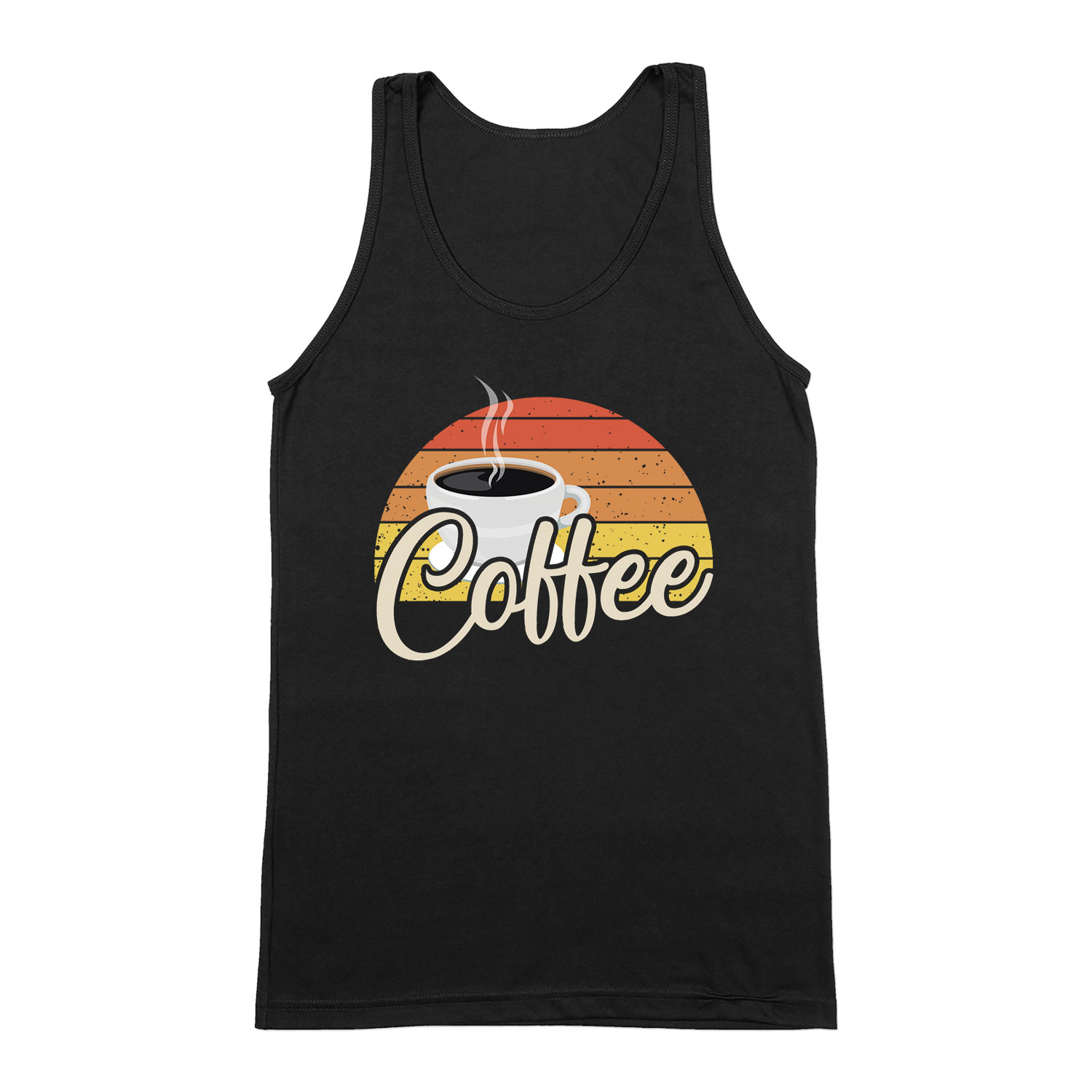 kávé coffee Fekete Férfi Trikó