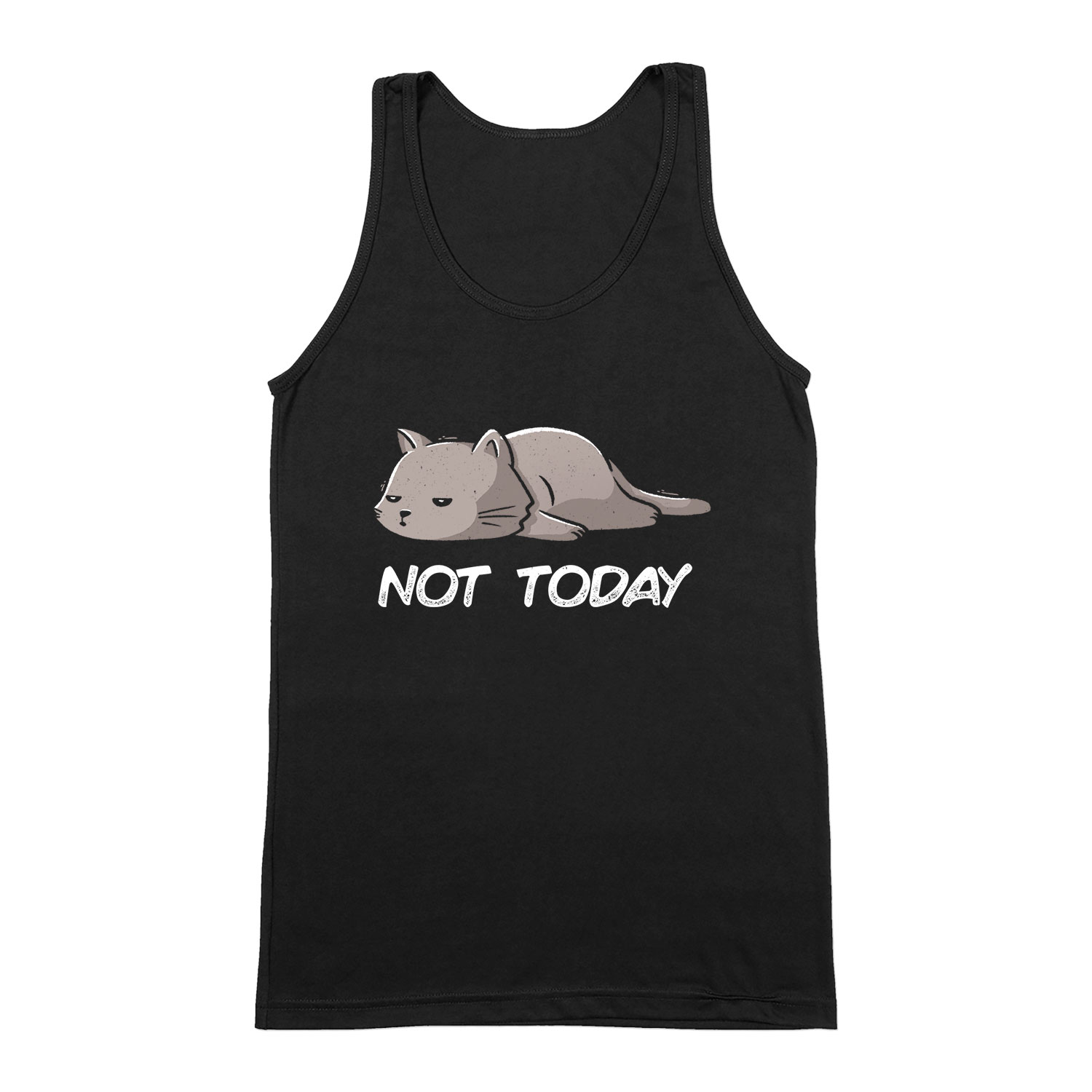 not today alvós cica cicás macska macskás Fekete Férfi Trikó