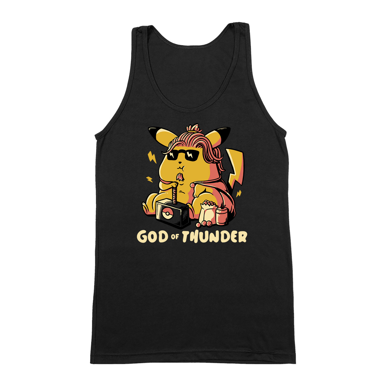Thor pikachu humor Fekete Férfi Trikó
