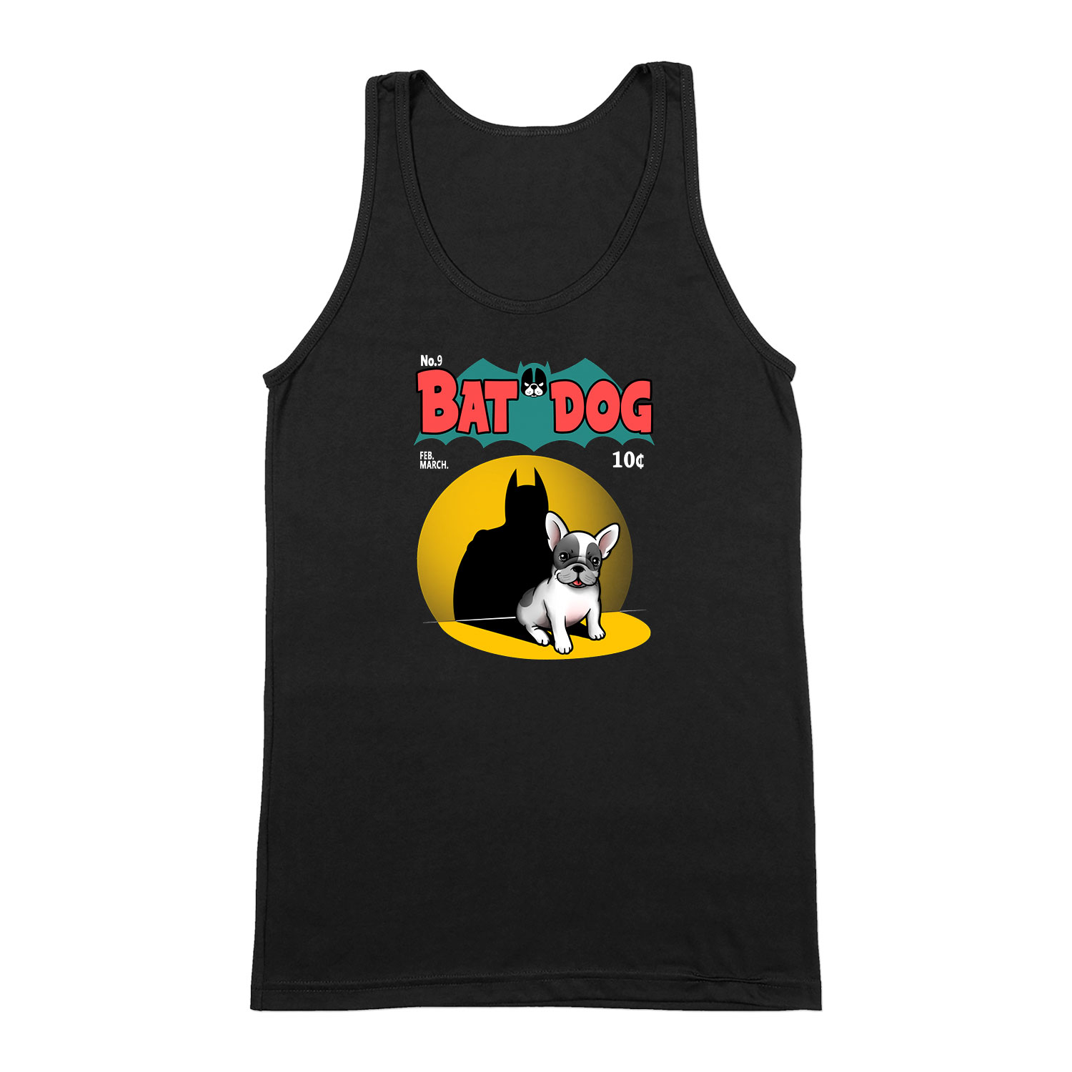 batman kutya bat dog Fekete Férfi Trikó