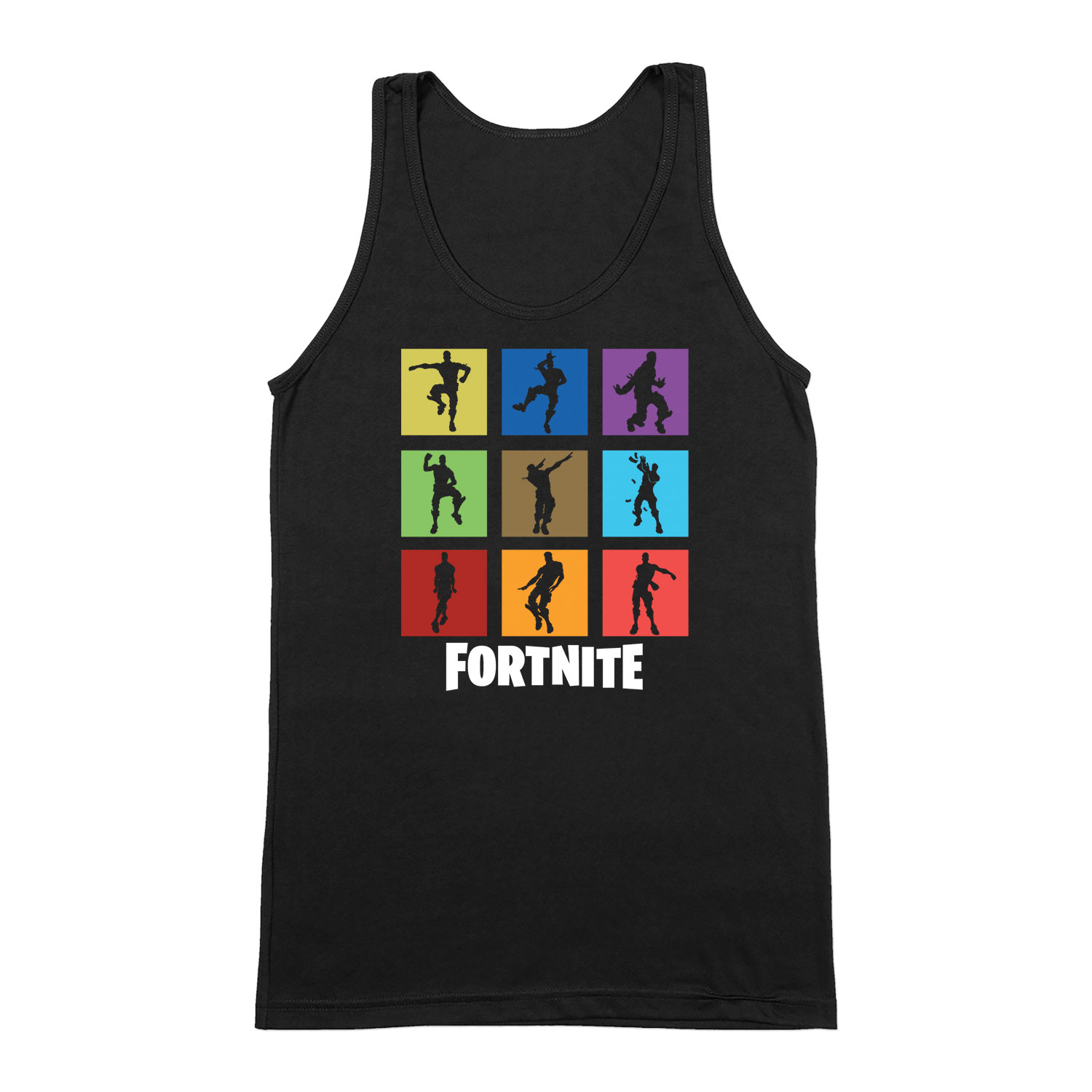 Fortntie emotok Fekete Férfi Trikó