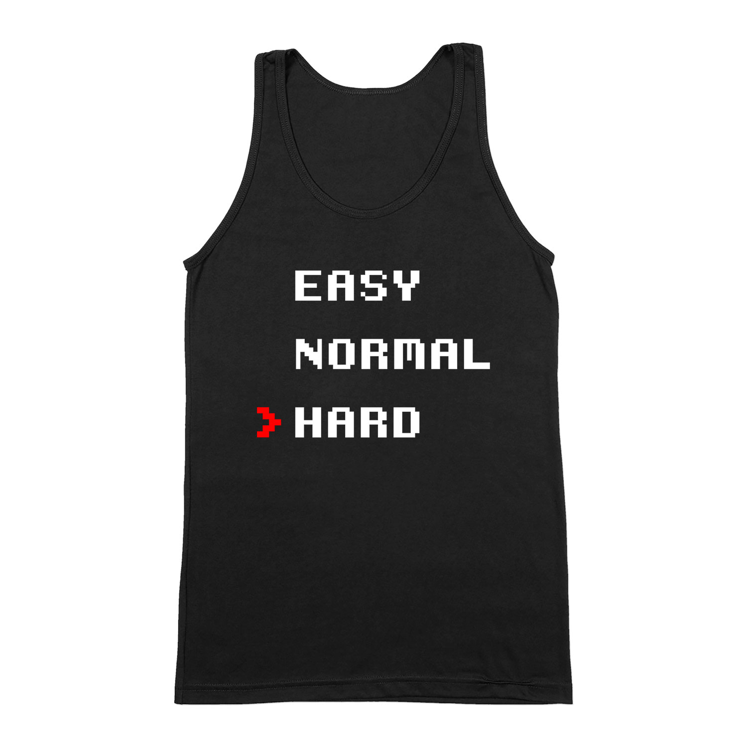 easy normal hard gamer Fekete Férfi Trikó