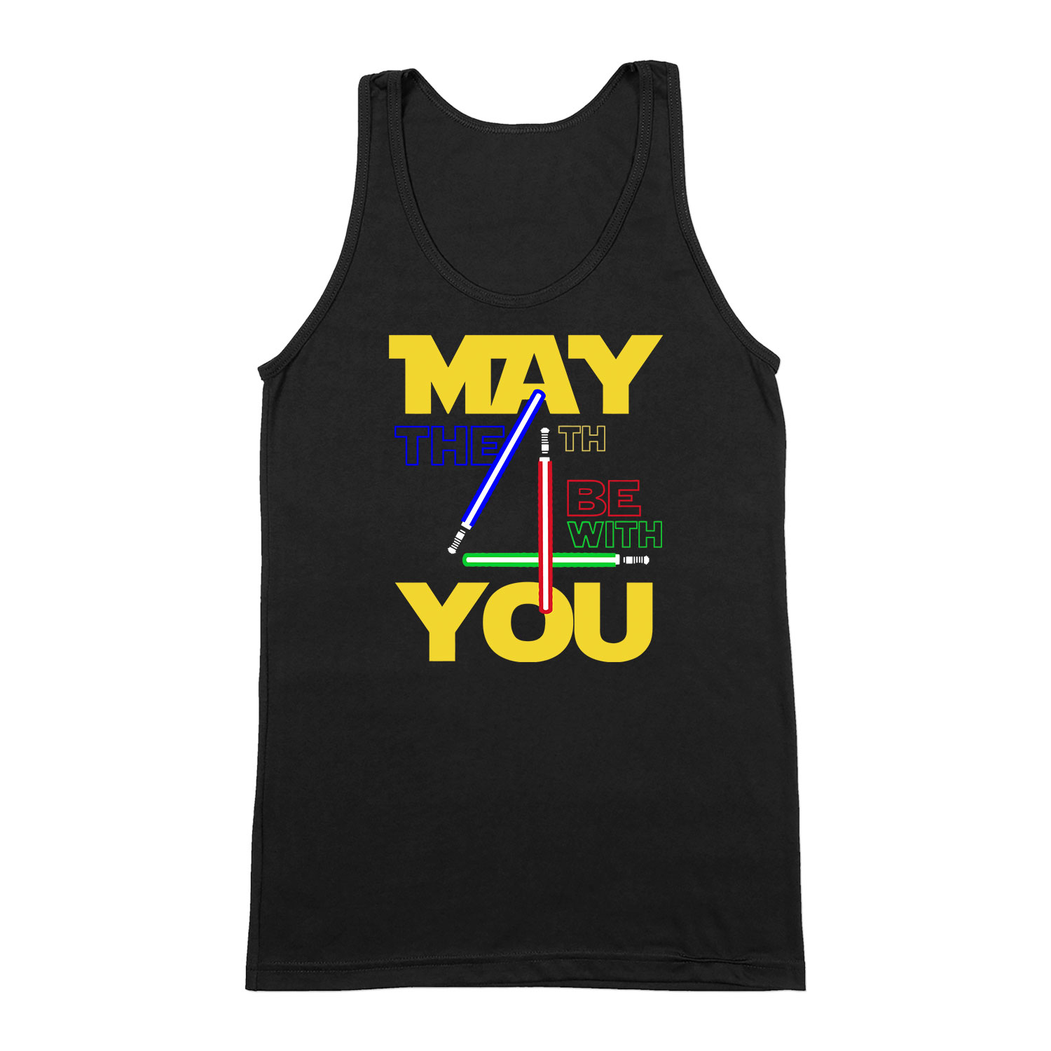 star wars may the fourth Fekete Férfi Trikó