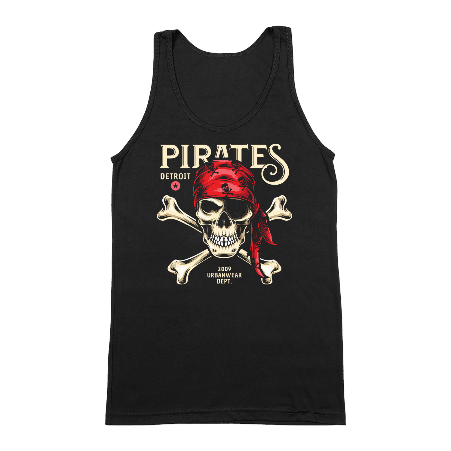 Pirates Kalózok Fekete Férfi Trikó