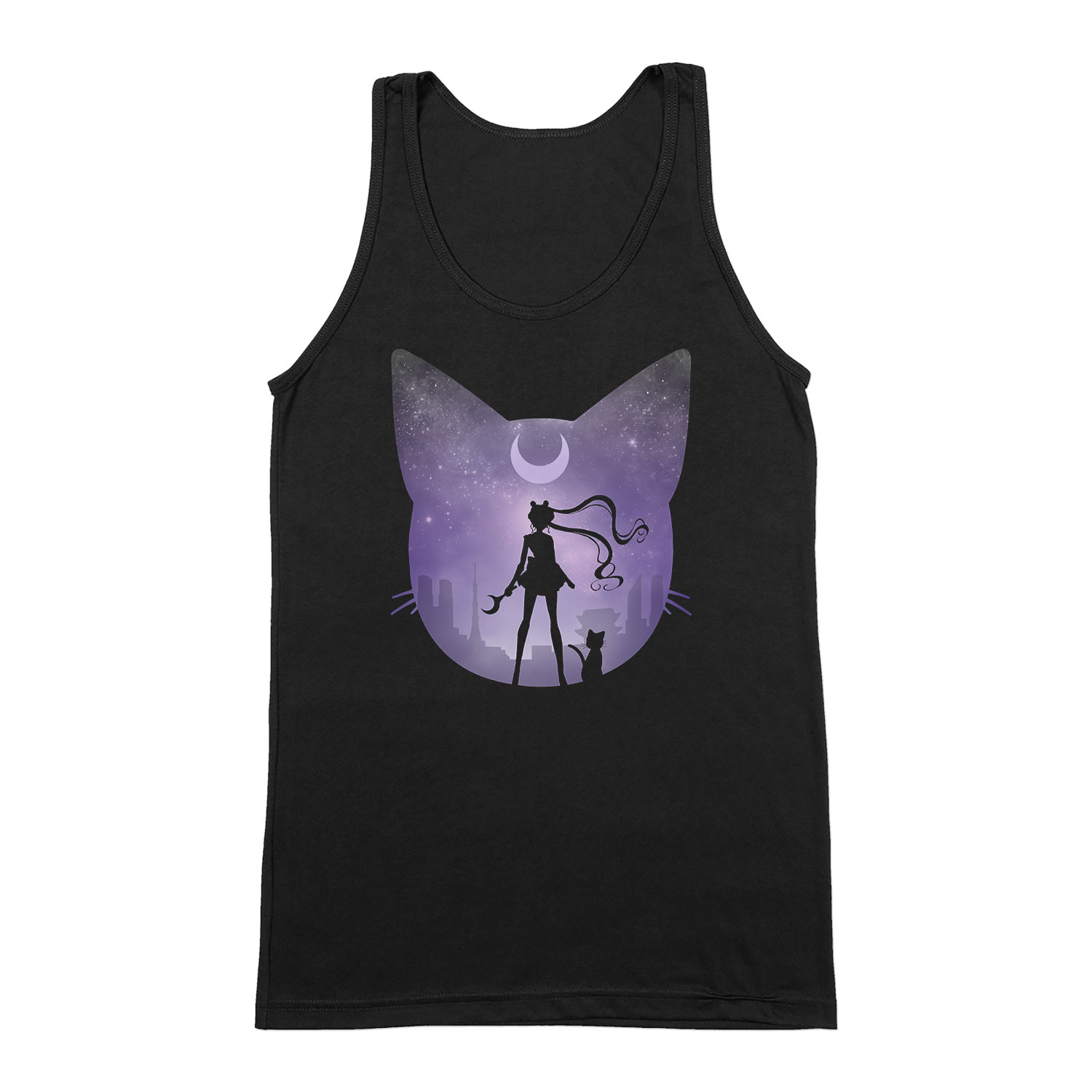 sailor moon Fekete Férfi Trikó