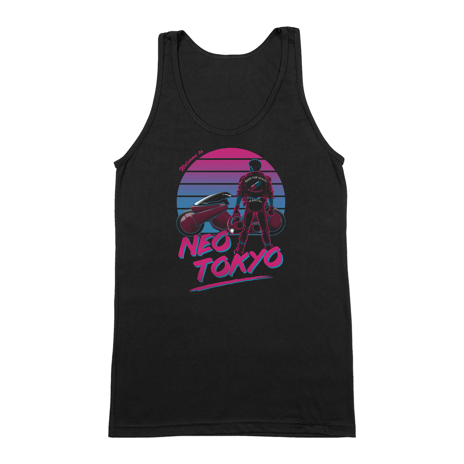 neo tokyo Fekete Férfi Trikó