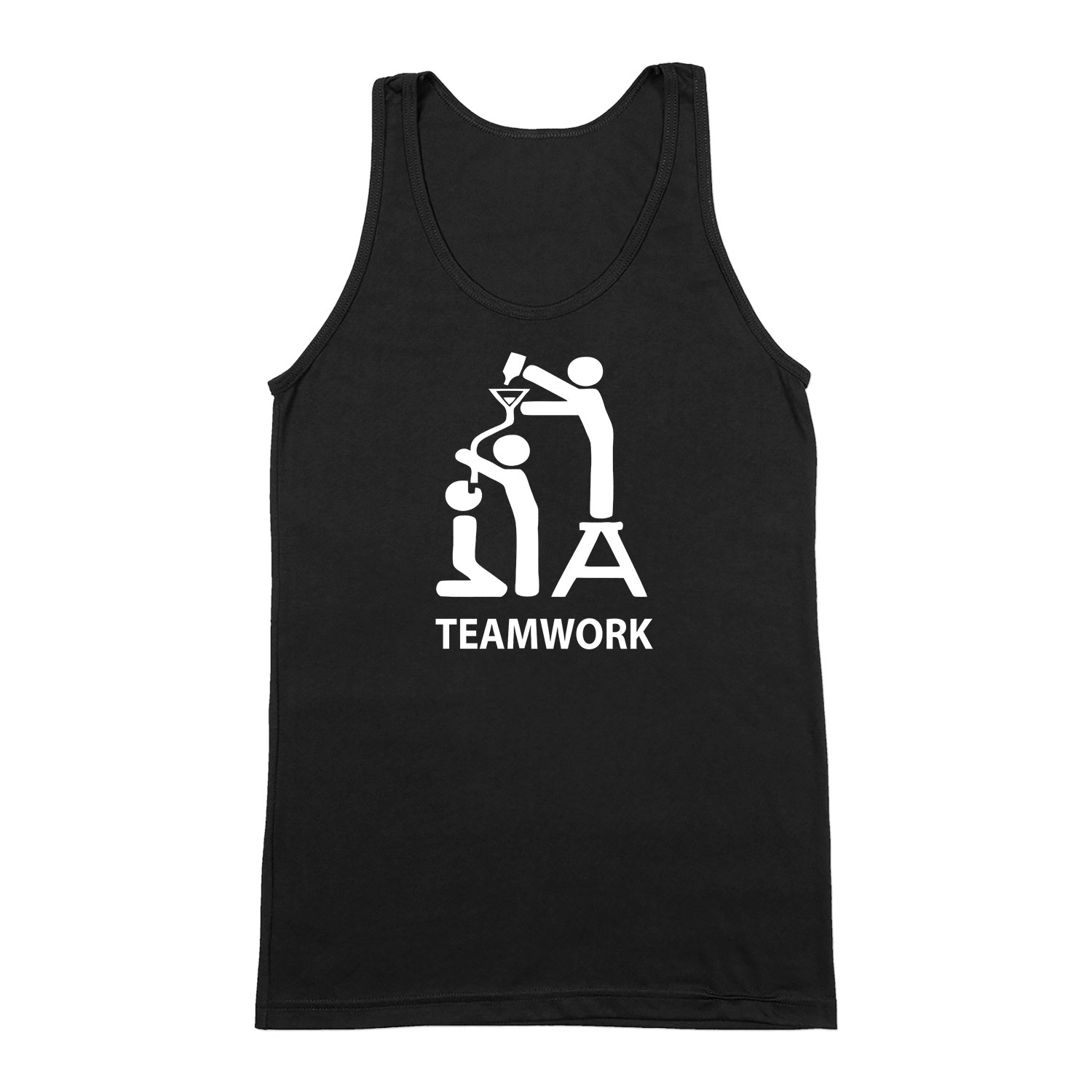 teamwork csapatmunka humor Fekete Férfi Trikó