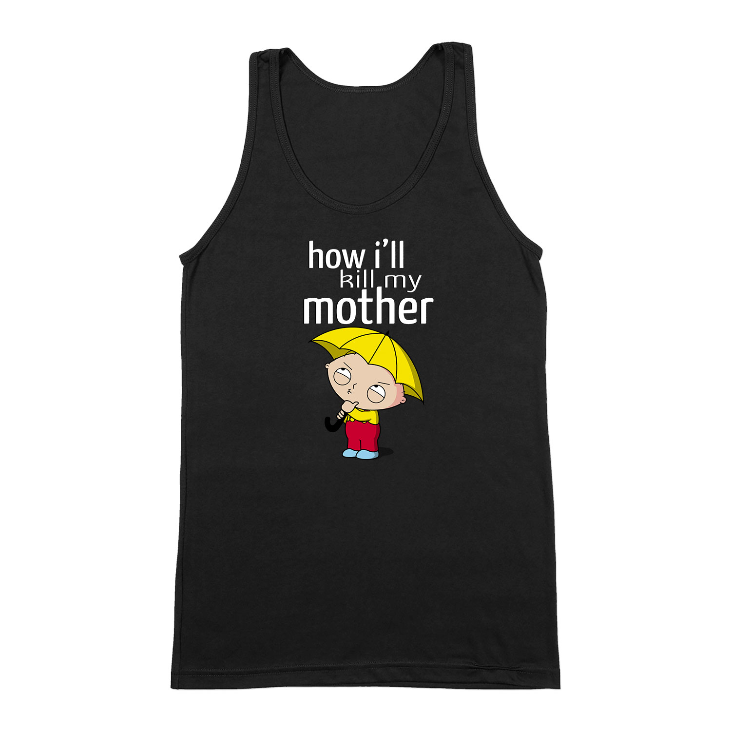 stewie griffin family guy Fekete Férfi Trikó