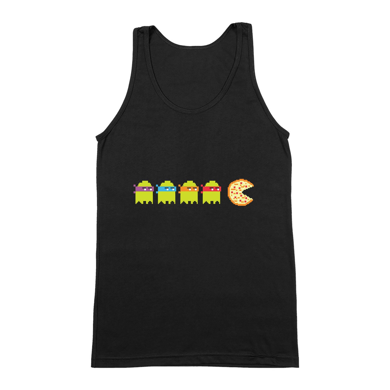 tini ninja teknőcök pac man Fekete Férfi Trikó