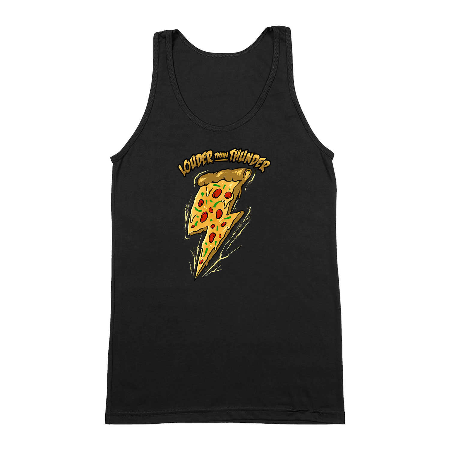 pizza villám Fekete Férfi Trikó