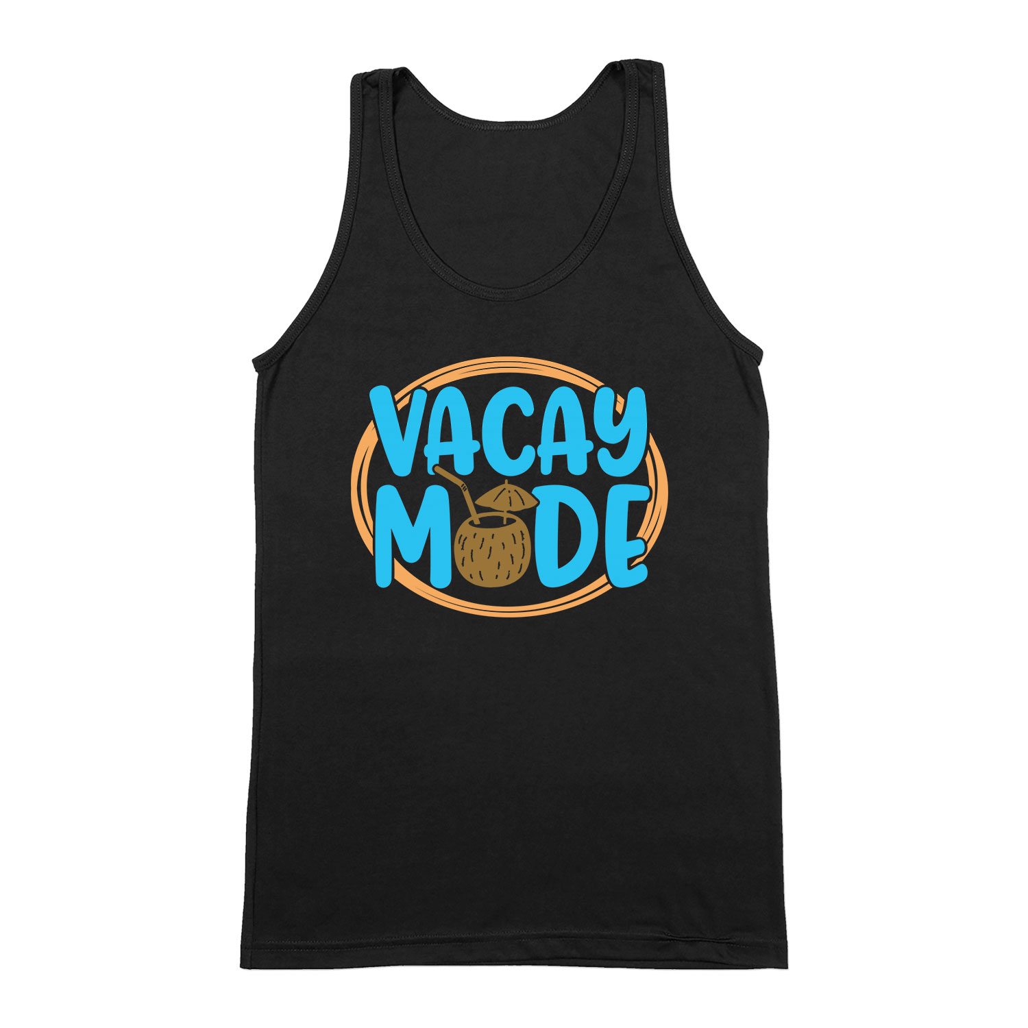 vacay mode nyár nyaralás Fekete Férfi Trikó