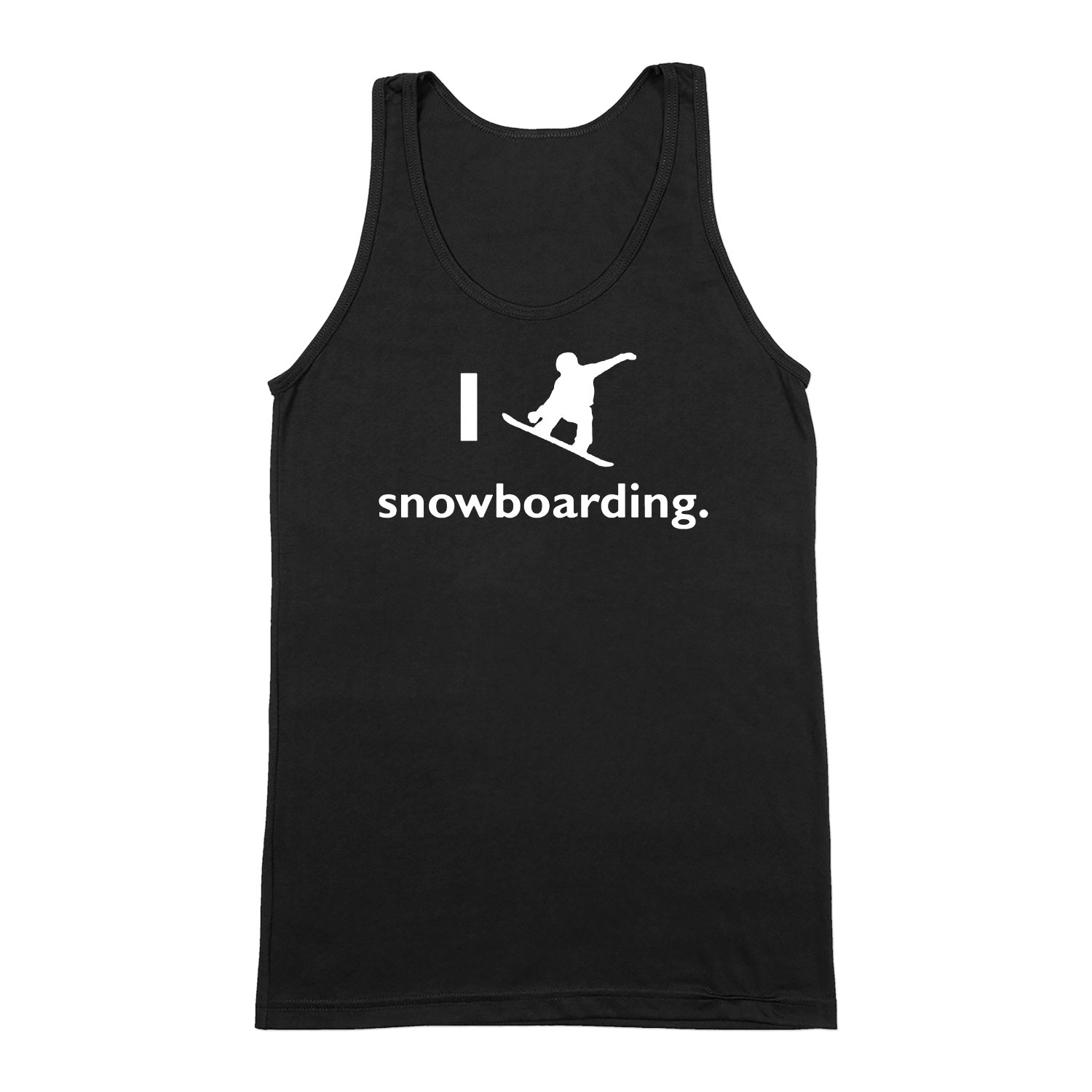 i love snowboard Fekete Férfi Trikó