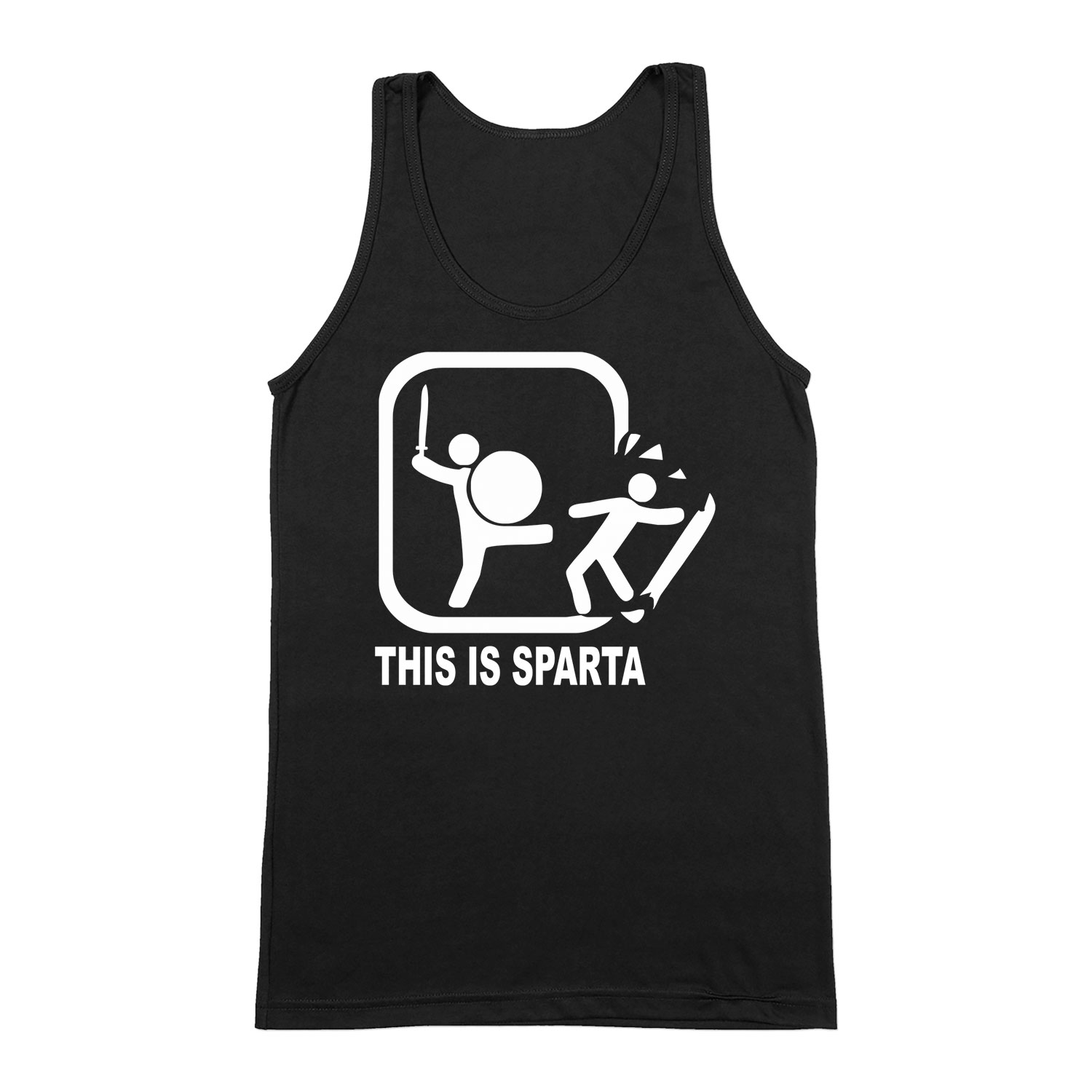 this is sparta ez itt sparta Fekete Férfi Trikó