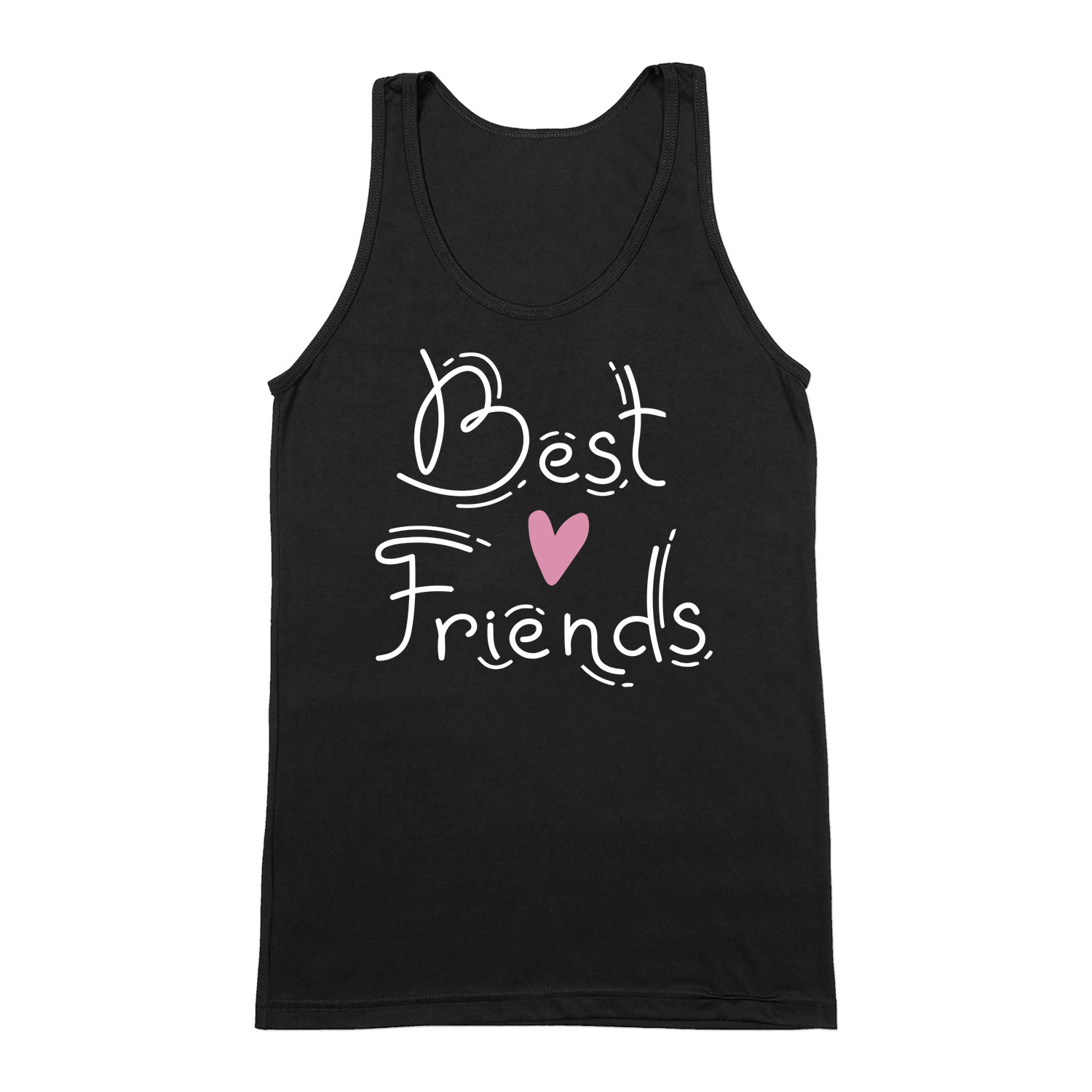 best friends bff barátság Fekete Férfi Trikó