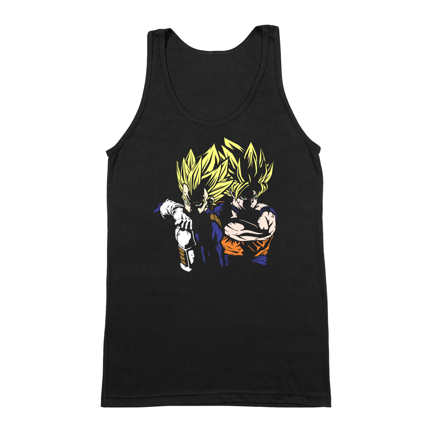 son goku vegeta dragon ball Fekete Férfi Trikó