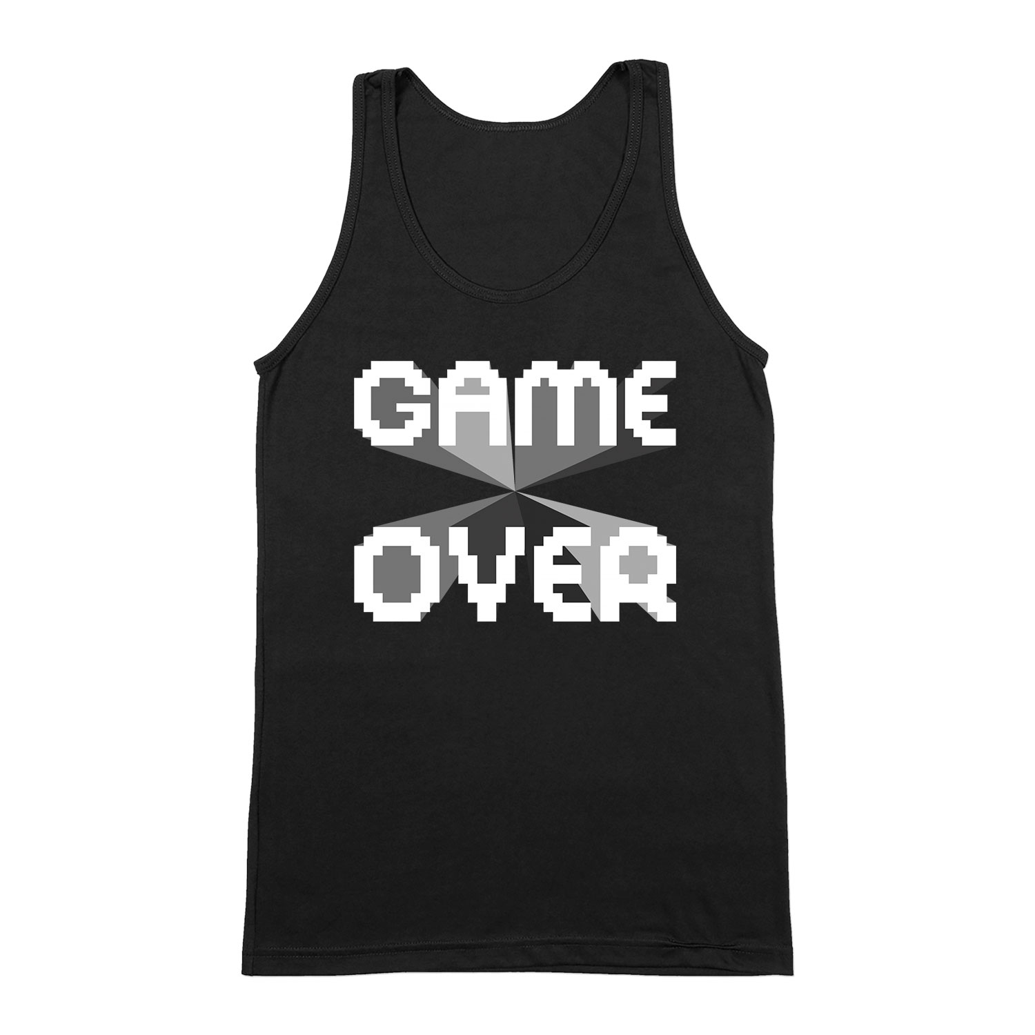 game over gamer Fekete Férfi Trikó