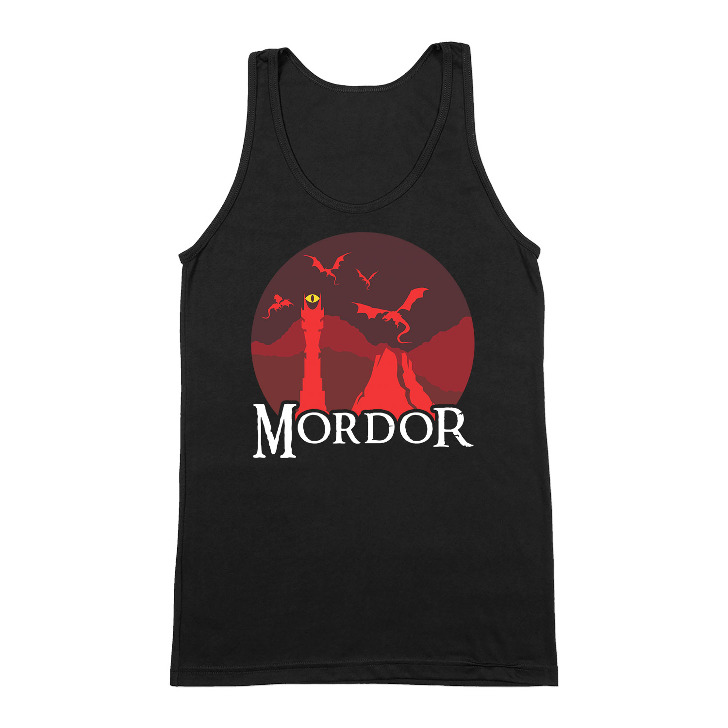 lord of the rings gyűrűk ura mordor Fekete Férfi Trikó