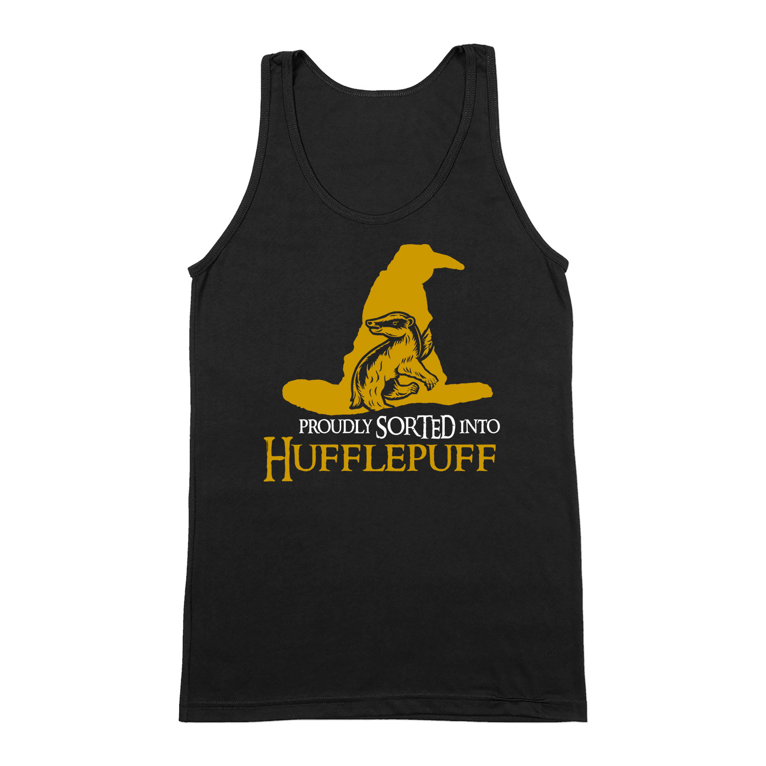 hugrabug harry potter Fekete Férfi Trikó