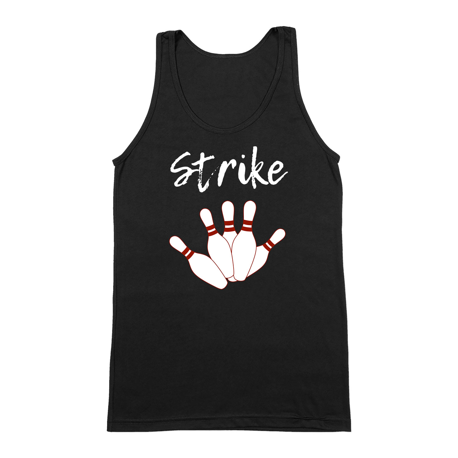 bowling strike Fekete Férfi Trikó