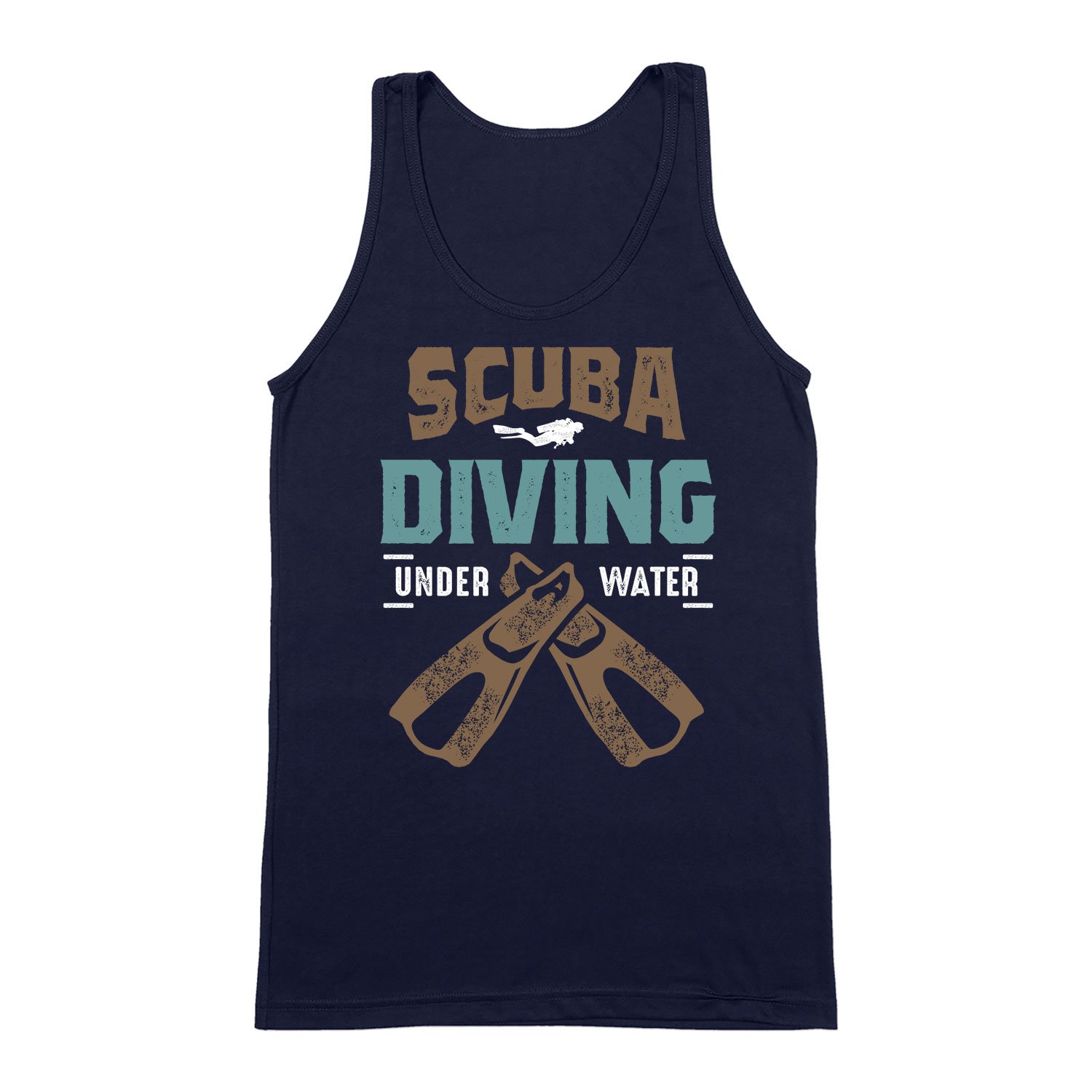 scuba diving búvárkodás búvár Sötétkék Férfi Trikó