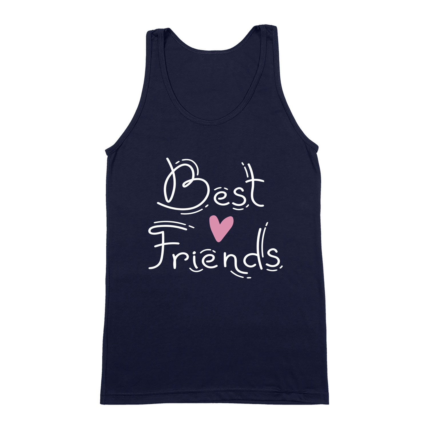 bff best friends barátság Sötétkék Férfi Trikó