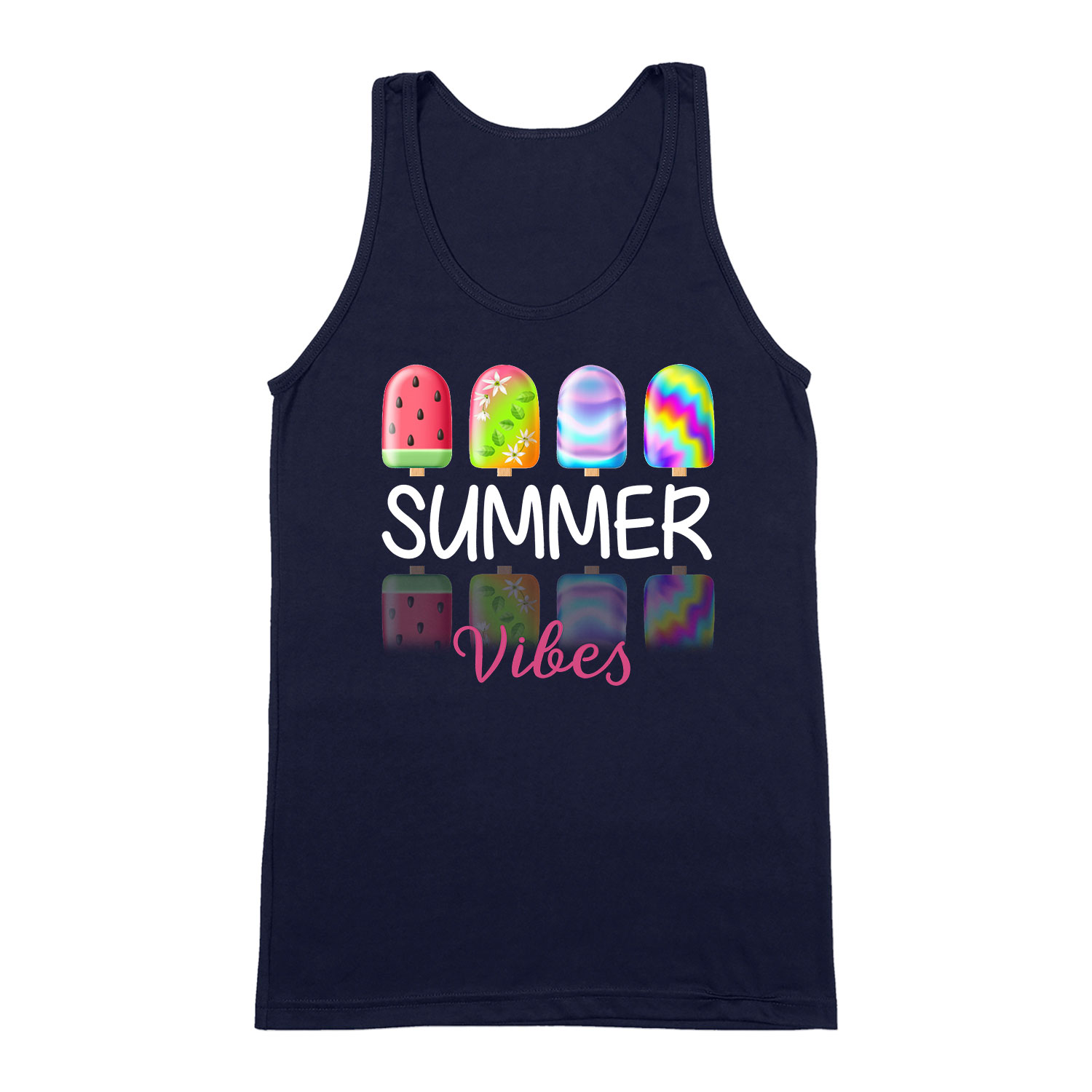 summer vibes fagyi fagyis nyár Sötétkék Férfi Trikó