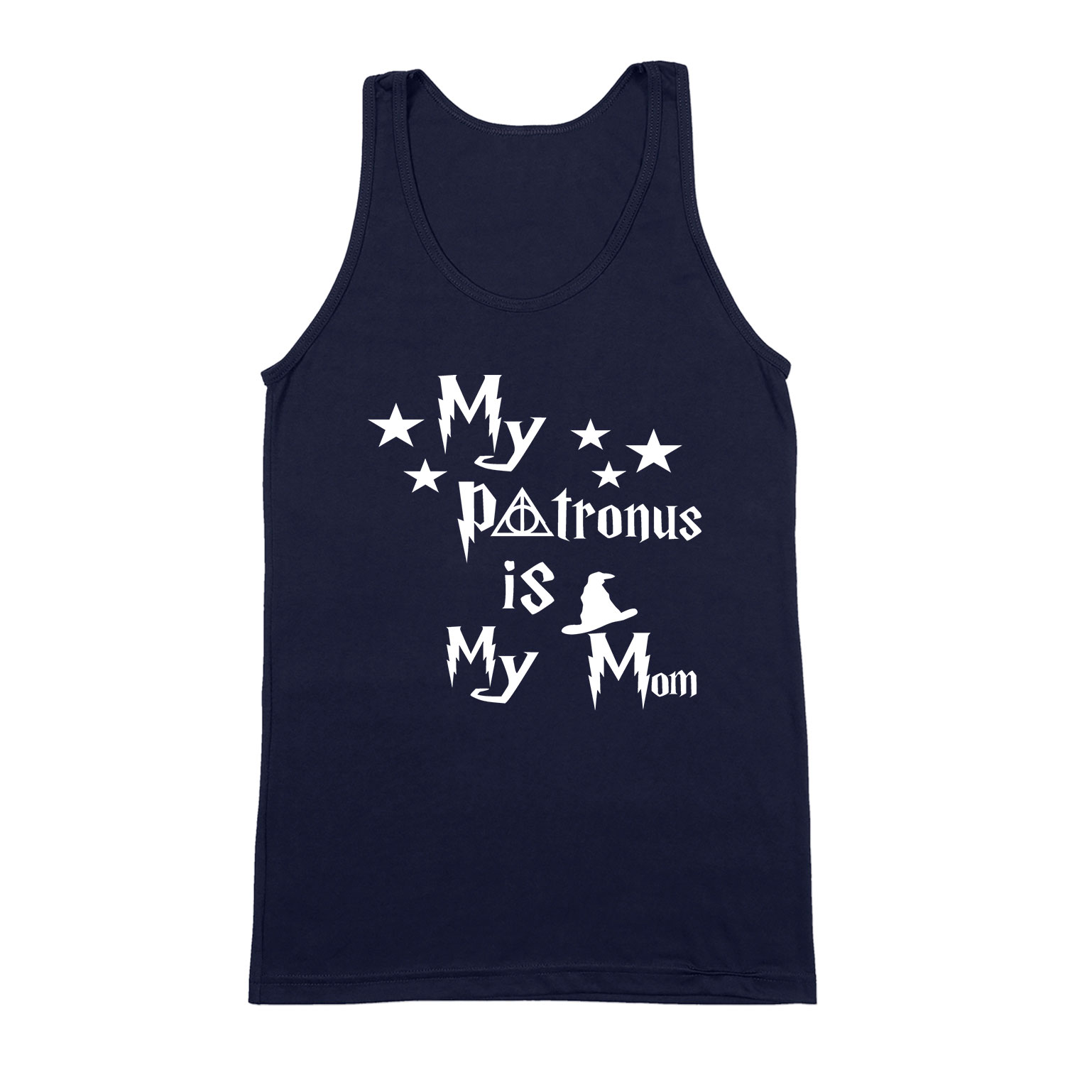 harry potter mom patrónus Sötétkék Férfi Trikó