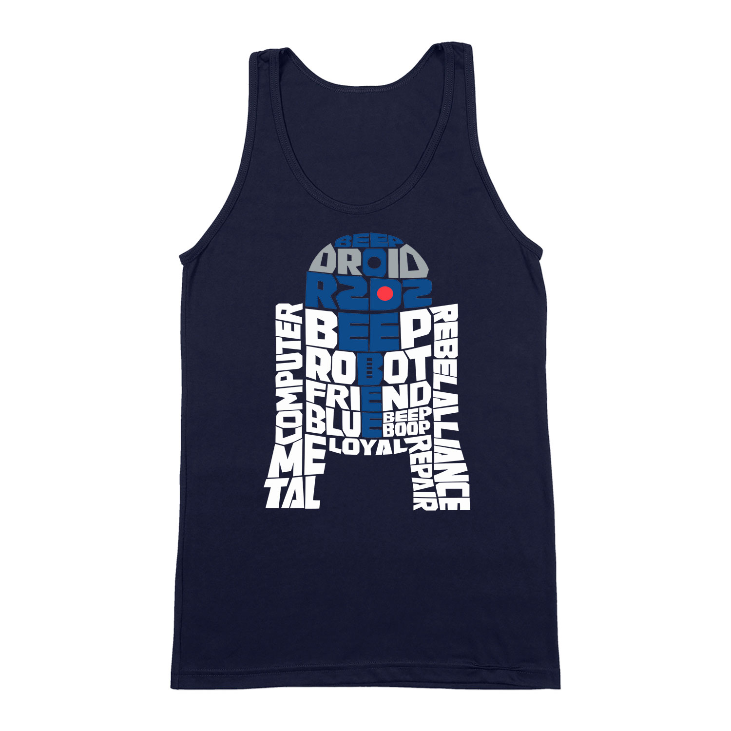 r2d2 star wars Sötétkék Férfi Trikó