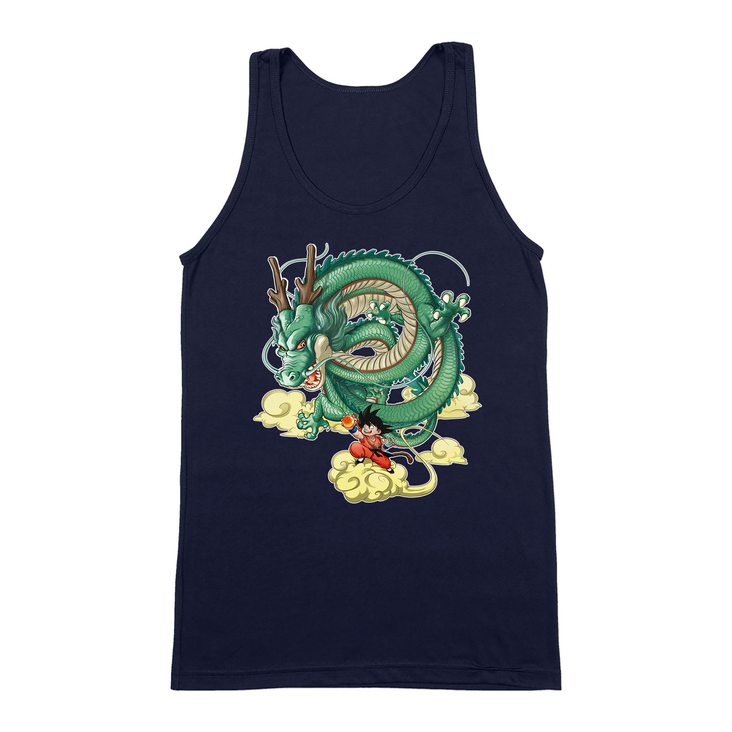 dragon ball son goku shenron shenlong Sötétkék Férfi Trikó