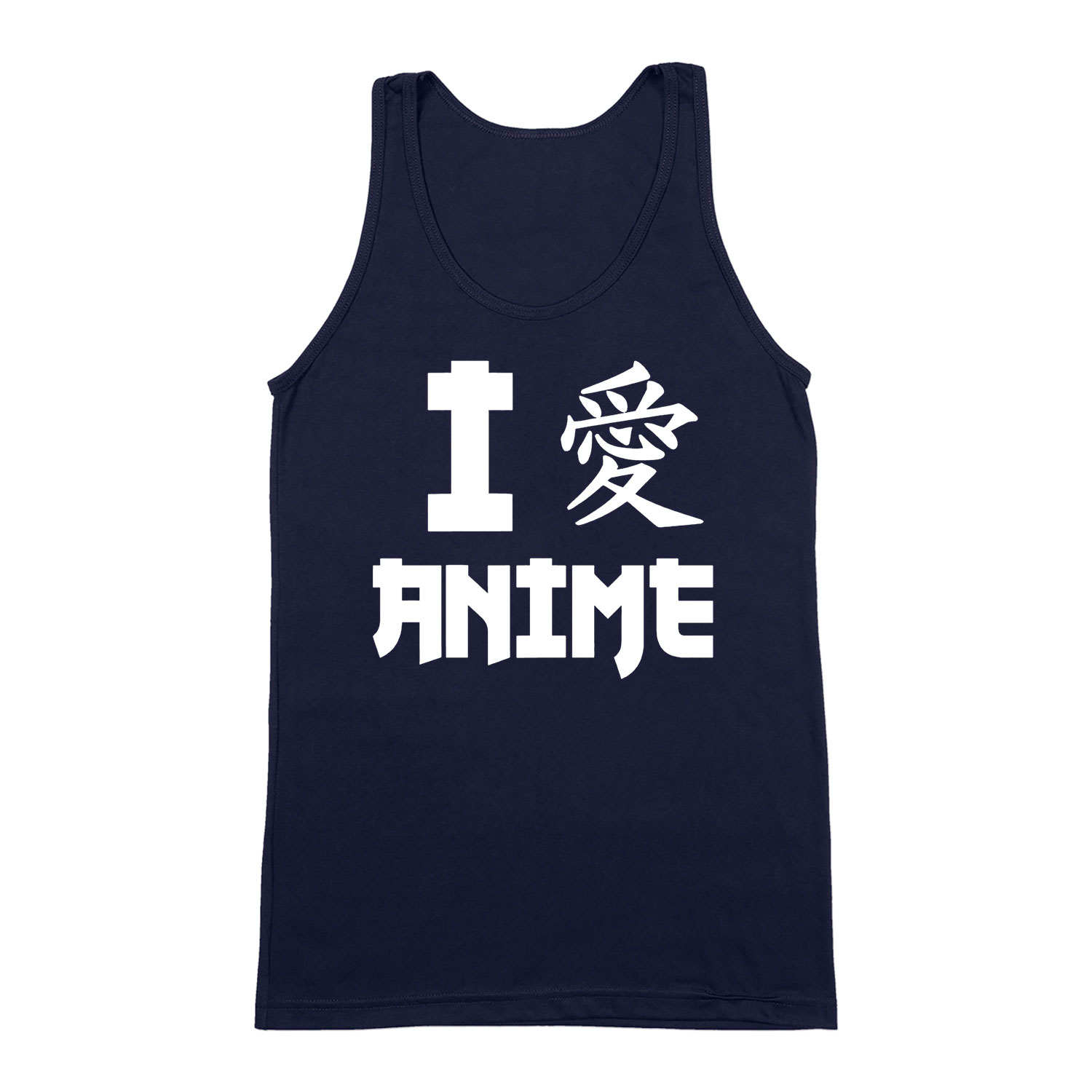 i love anime Sötétkék Férfi Trikó