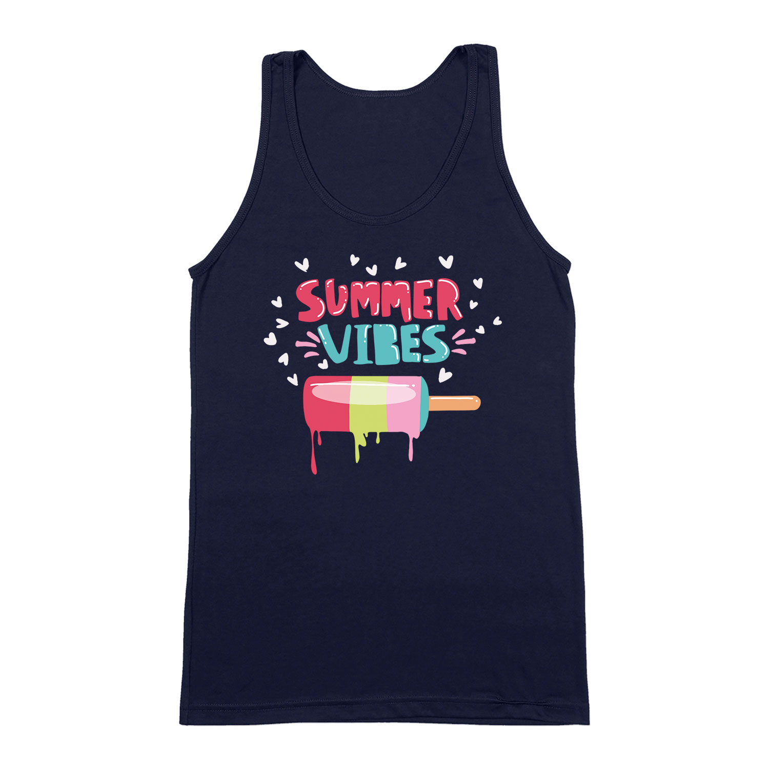 summer vibes nyár Sötétkék Férfi Trikó