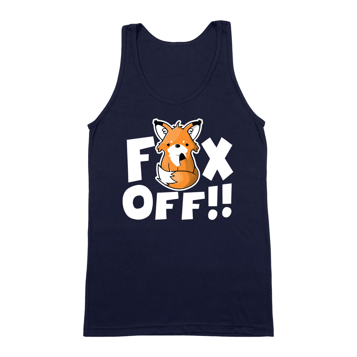 fox off fuck off Sötétkék Férfi Trikó