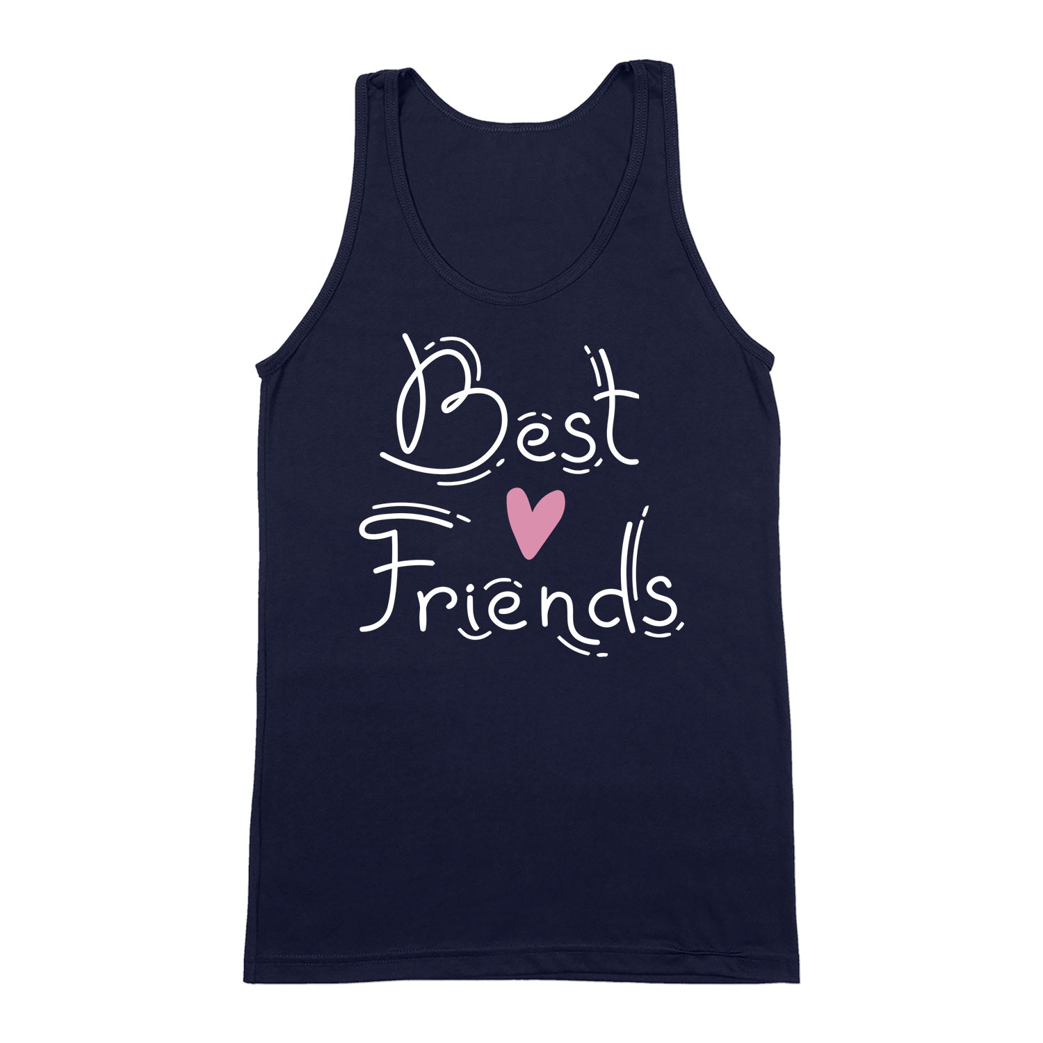 best friends bff barátság Sötétkék Férfi Trikó