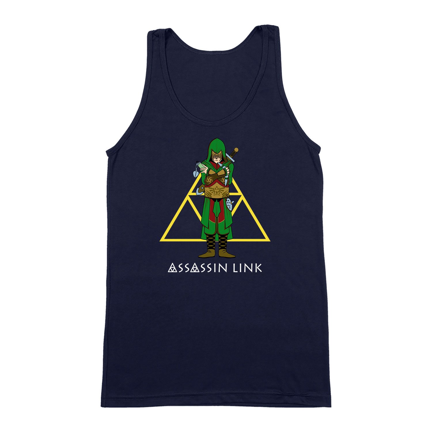 assasin creed zelda link Sötétkék Férfi Trikó