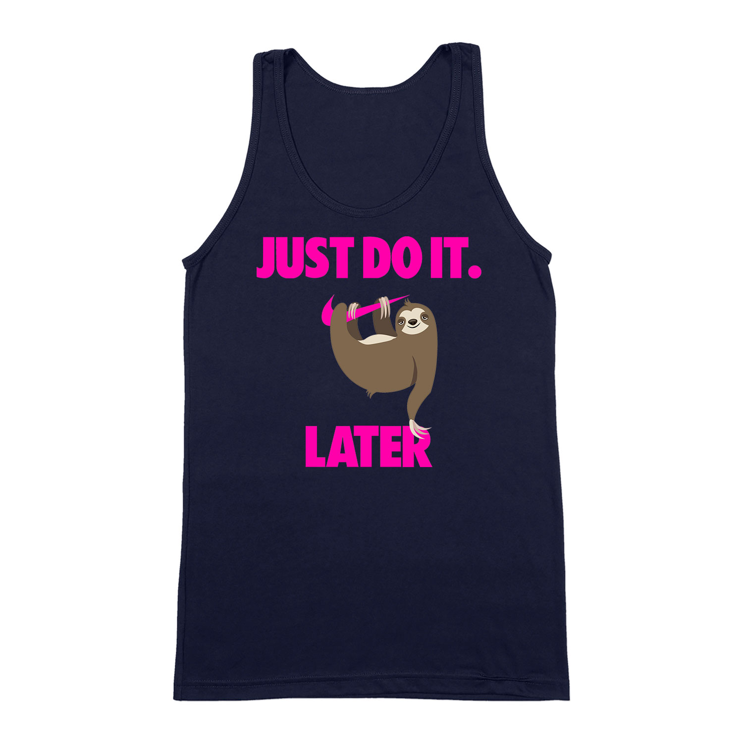 lajhár just do it later Sötétkék Férfi Trikó