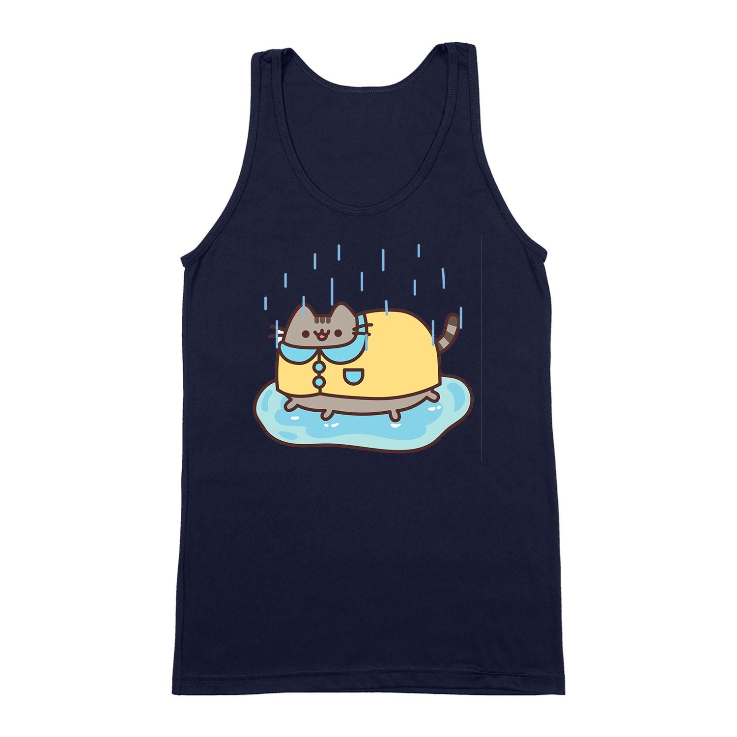 pusheen macska macskás cica cicás Sötétkék Férfi Trikó