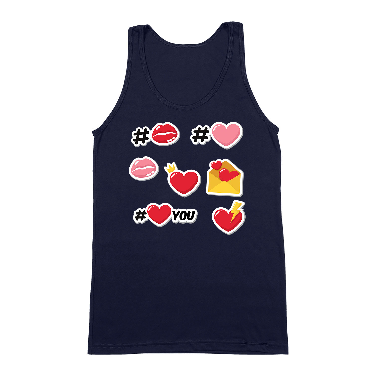 lips and hearts Sötétkék Férfi Trikó