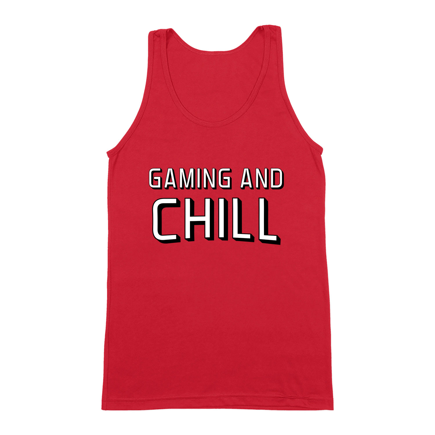 Gaming And Chill Gamer Piros Férfi Trikó