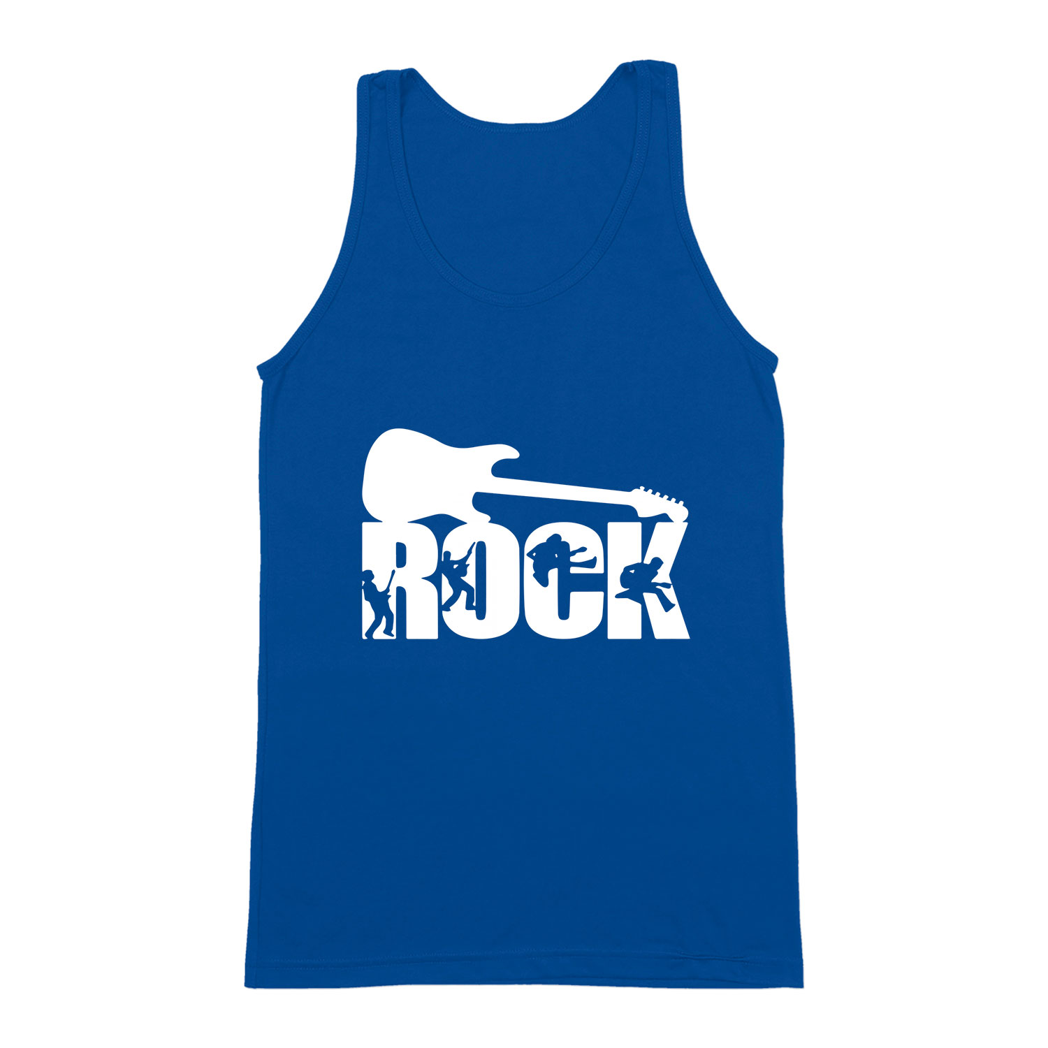 rock gitár gitáros Kék Férfi Trikó