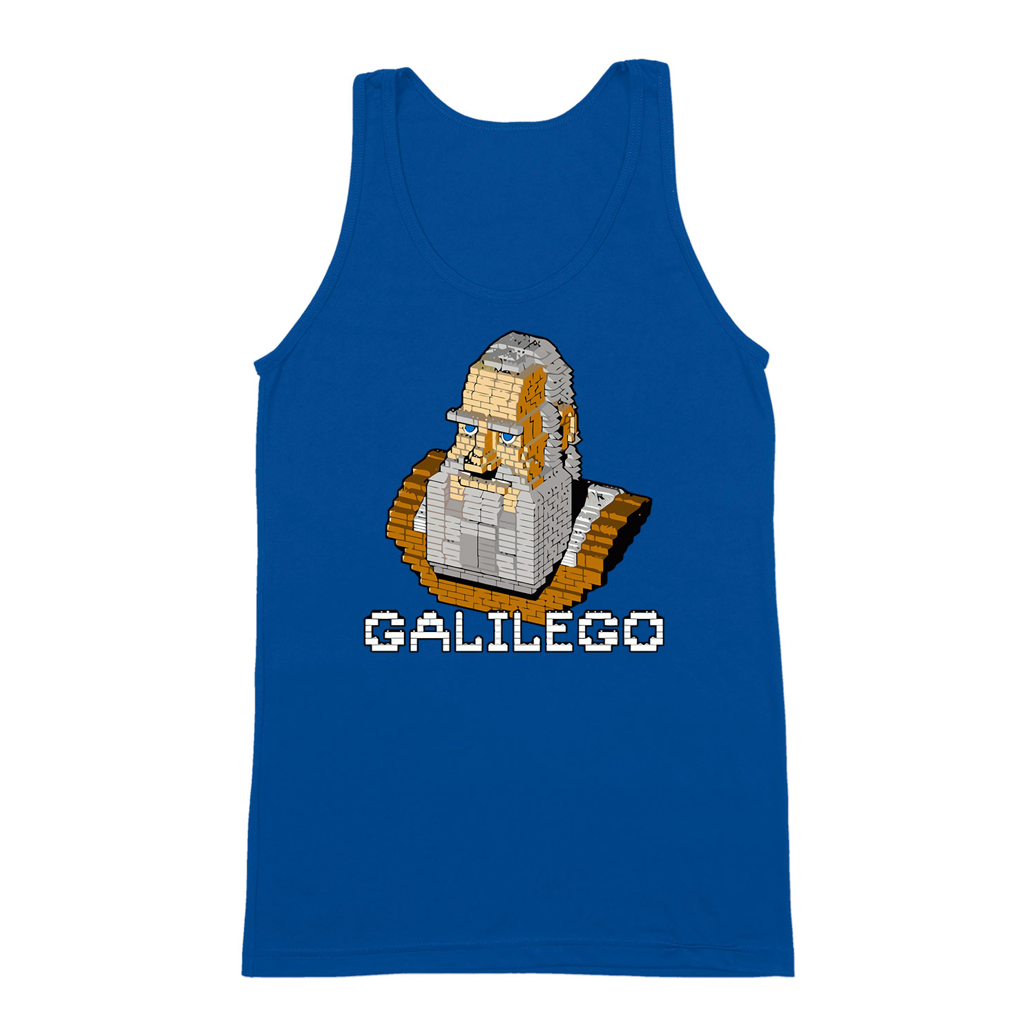 Humor Vicces Lego Galilei Kék Férfi Trikó